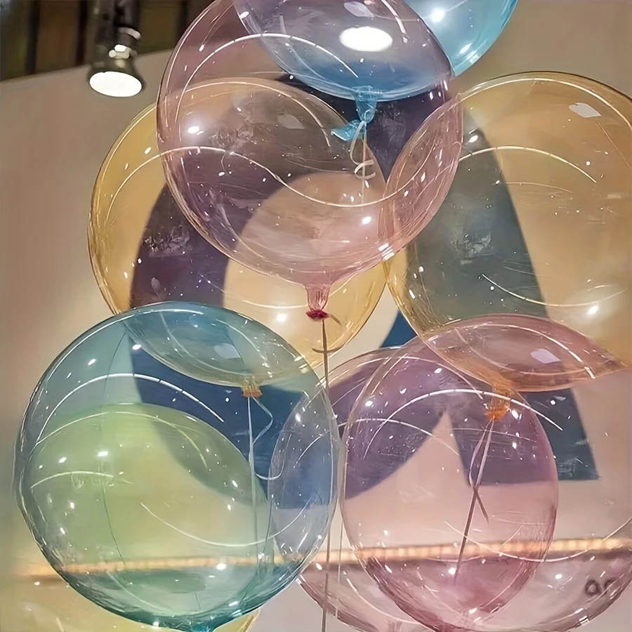8 Stück 18 Zoll große, farbige Kristall-Popo-Ballons für Geburtstagsfeiern, Hochzeitsdekorationen, transparente Popo-Bälle, Fotorequisiten – Detail 5