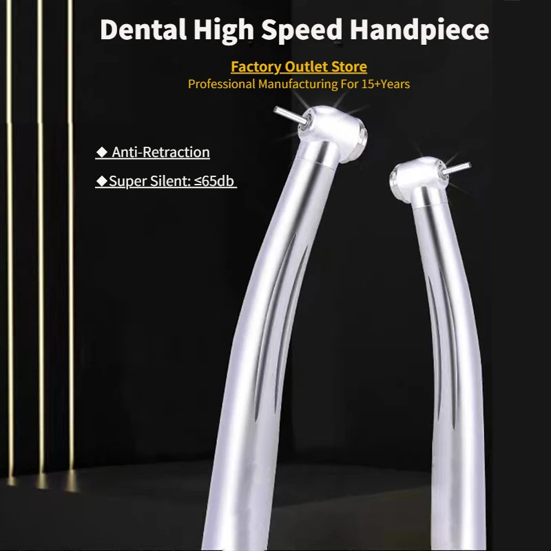 Dental Super Silent High Speed Air Turbine Handpiece For Dentist Materials Single Water Spray Handpiec 2/4Holes Push Button