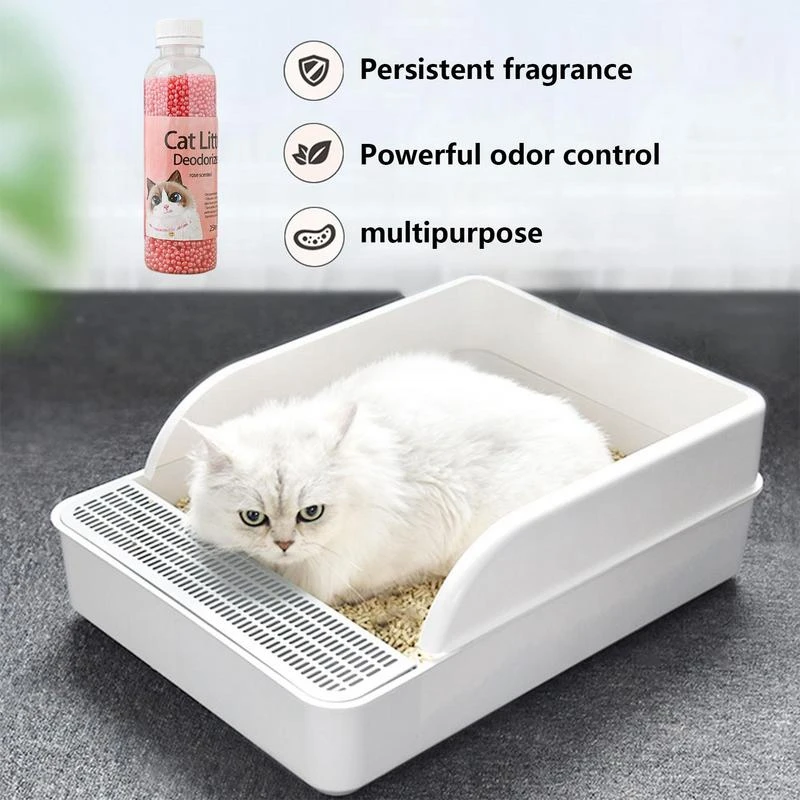 300G Kitten Toilet Cleaning, Cat Litter Deodorant Bead, Artifact Pet Odor Activated Carbon Absorbs, Cat Sand Stink-B Easy To Use