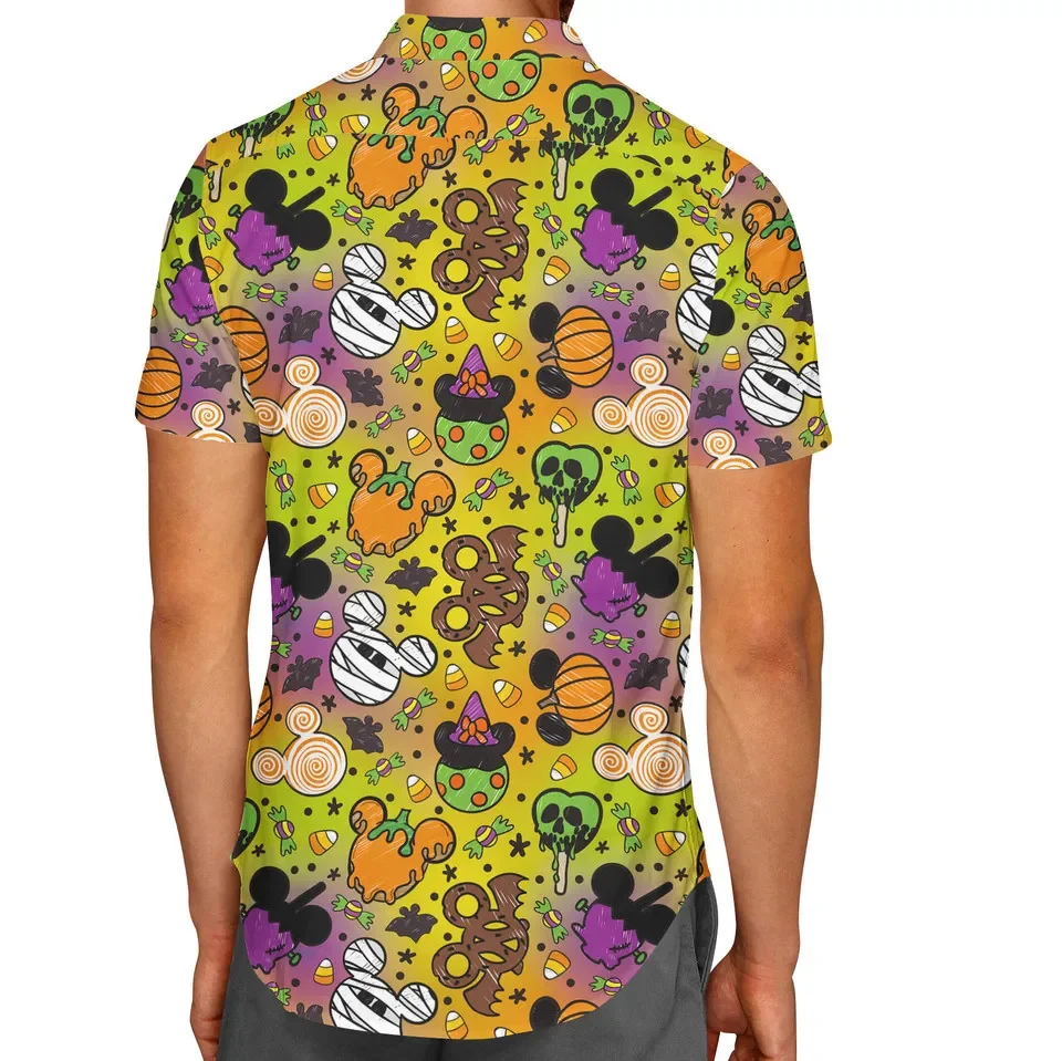 2024 Disney Halloween Monster Candy Halloween Hawaiian Men's Shirt