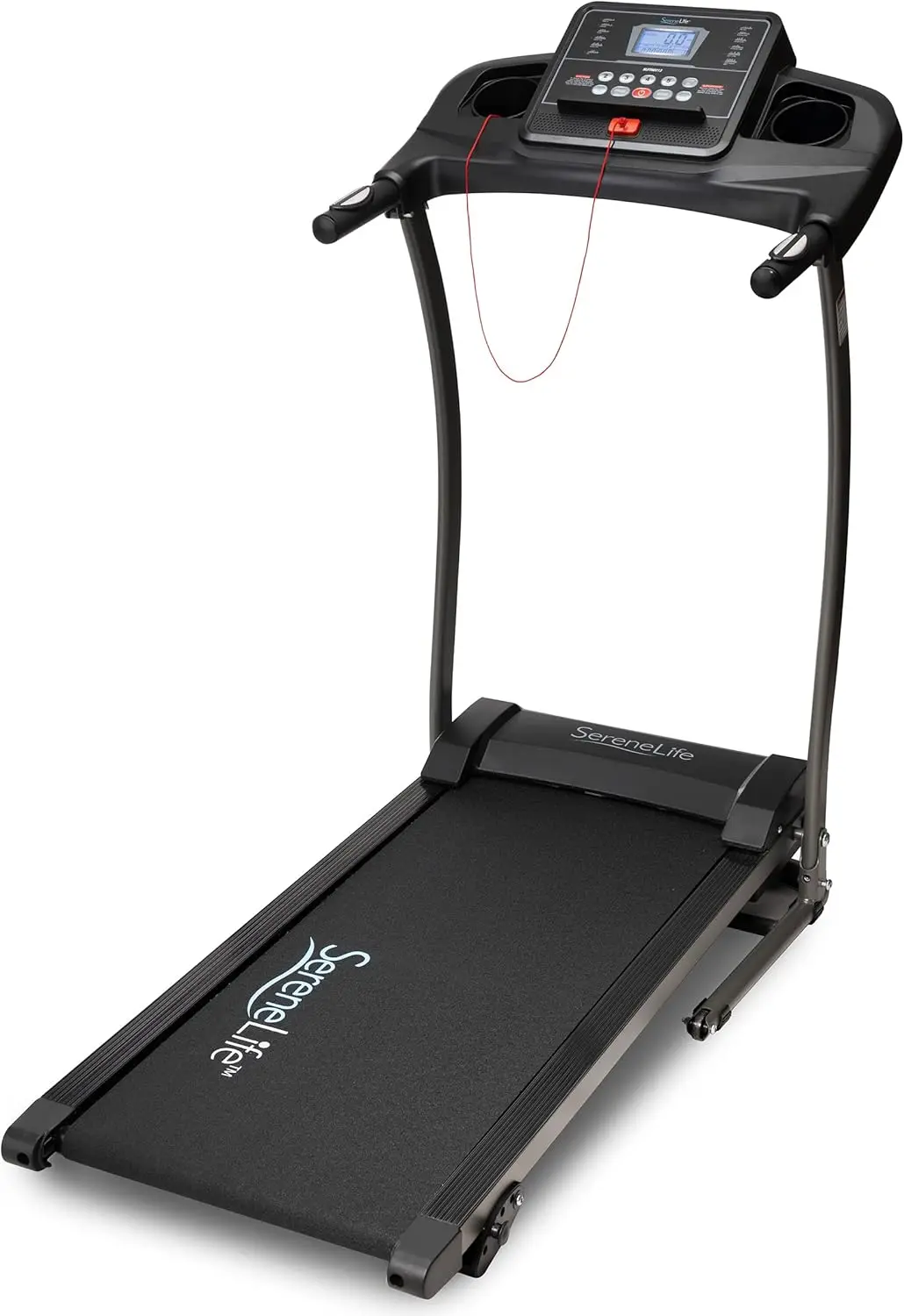 Folding Treadmill - Foldable Home Fitness Equipment with LCD for Walking & Running - Cardio Exercise Machine - Preset