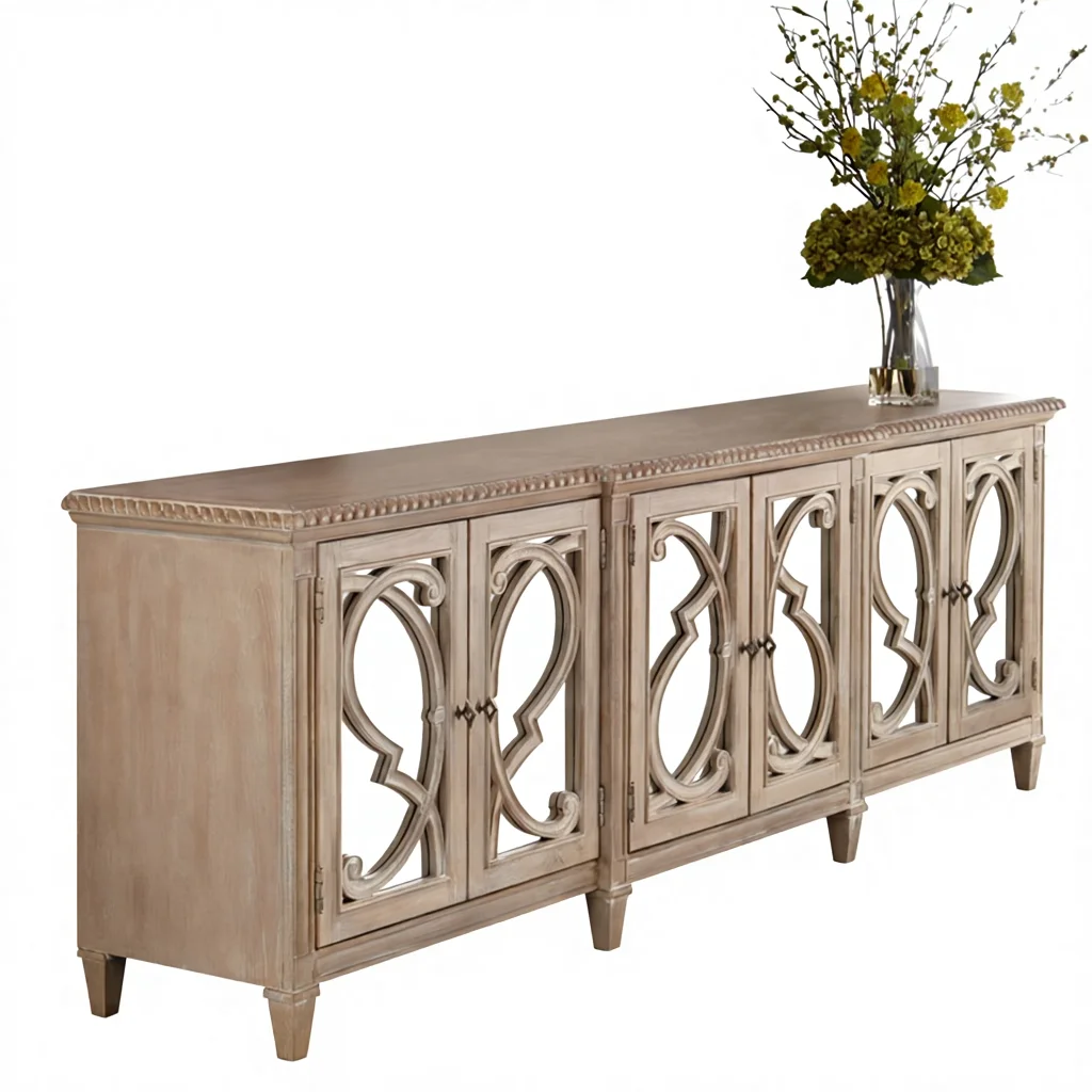 

wr-American Retro Vintage Solid Wood TV Cabinet with European Country Style Simple Carved Design for Entryway Storage!