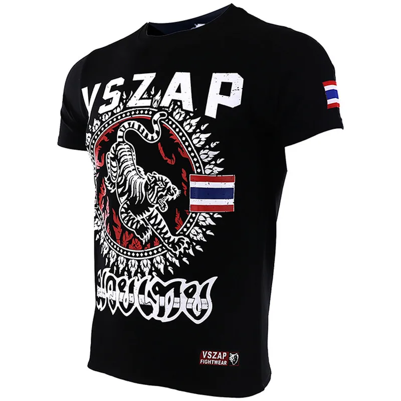 VSZAP Boxing MMA Jerseys Bangkok Gym Jerseys Fighting Fighting Martial Arts Fitness Training Muay Thai Jerseys Men Homme