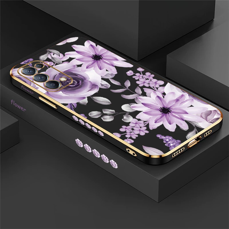 زهرة نمط سيليكون جراب هاتف ل ممن لهم رينو 5 5G 7 لايت 4Z 4G 2 2Z 2F 5F 5K 4 5 6 تصفيح لينة بولي TPU للصدمات الغطاء الخلفي #1