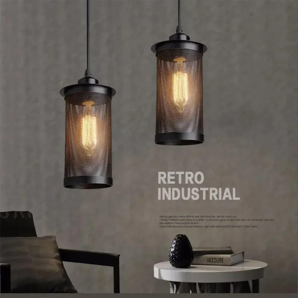 American industrial style decorative aisle staircase porch lighting loft retro creative bar barbed wire chandelier lighting