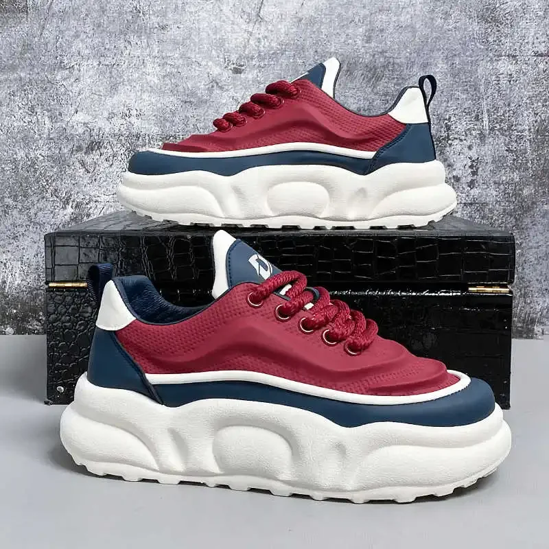 

Мужские кроссовки из синтетической кожи для бега, повседневная мужская обувь для скейтбординга, мужские кроссовки большого размера, Sport Maker Zapato Tenisky