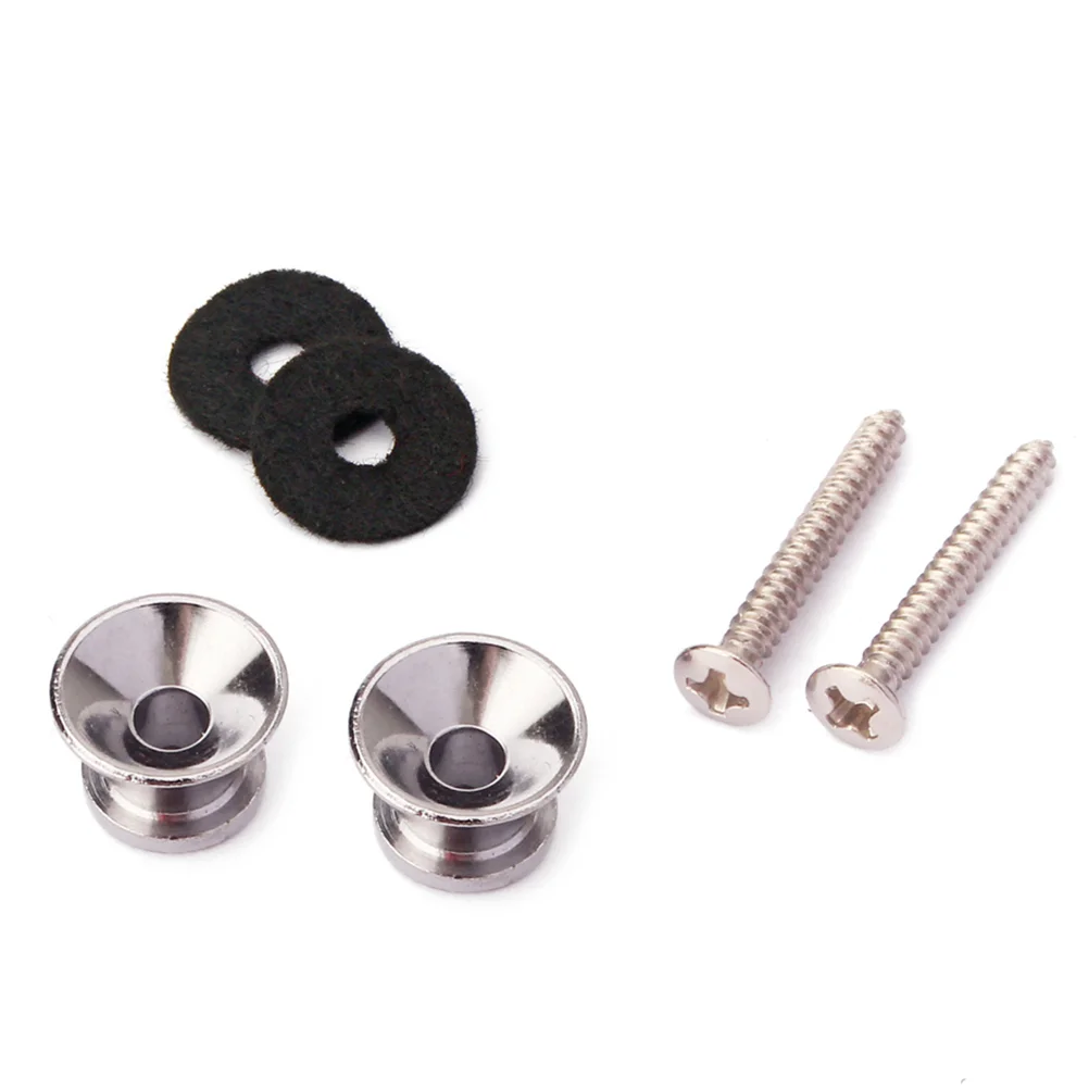 

Metal Guitar Strap Lock Strap Buttons Strap Hook Buttons with Mounting Screws for Electric Acoustic Guitar Bass Replacement