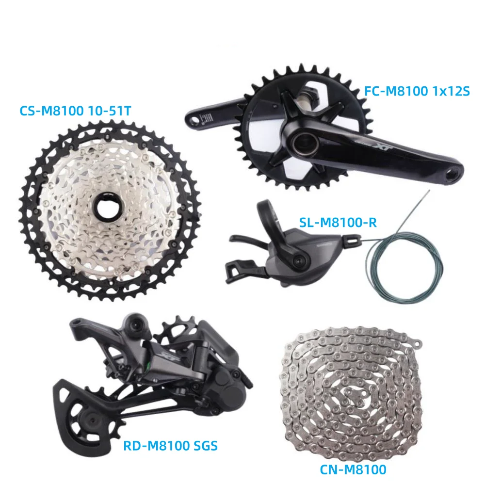 Shimano-deore XT M8100バイクパーツ,右シフター,RDリアディレイラー