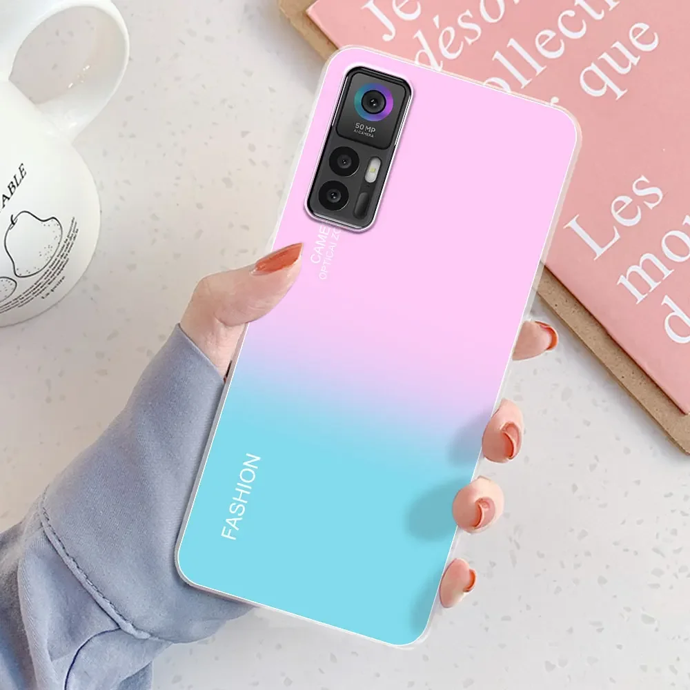 For TCL 30 Plus Case Patterned Transparent Silicone Soft TPU Cover Coque For TCL 30E 30 SE Cases For TCL 30 5G Bumper Fundas