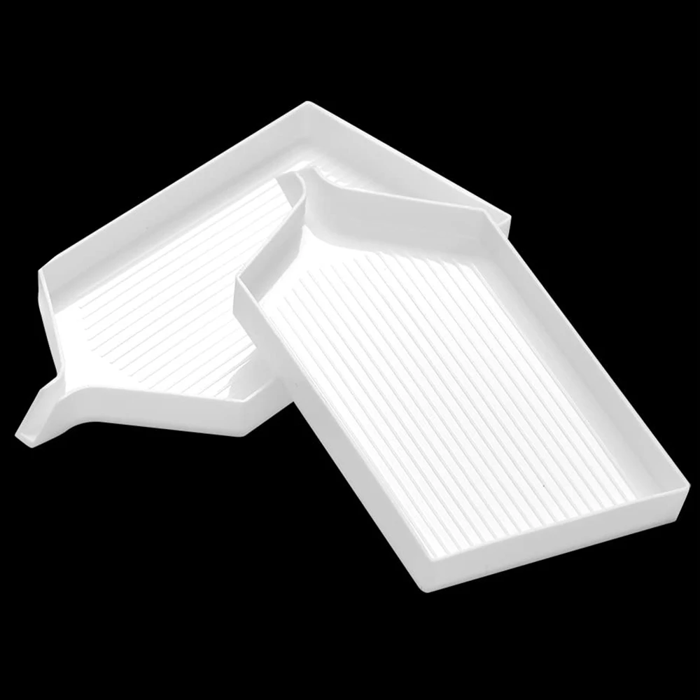 

2pcs Diamond Painting Tool Trays Large Plastic Bead Sorting Tray Drill Plate Storage Containers Diamond Embroidery Accessories