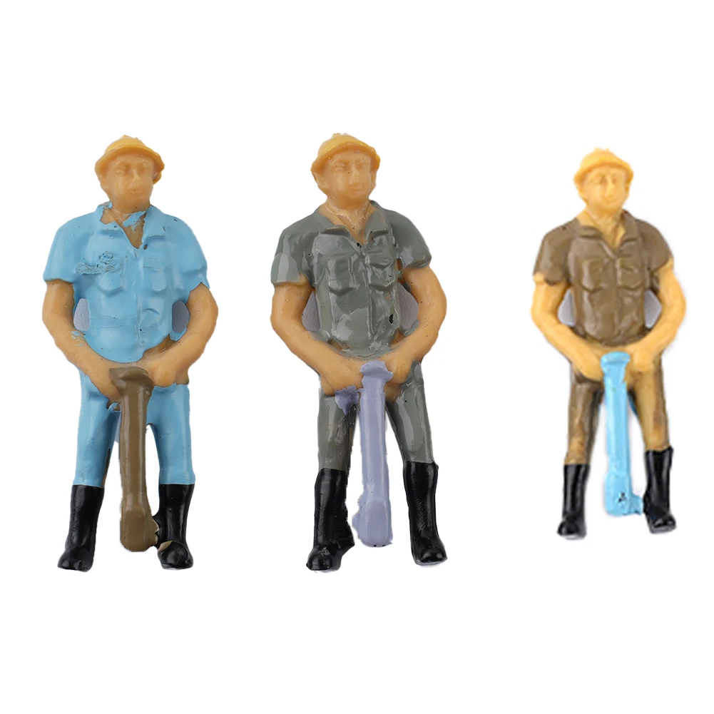 12pcs/lot 1:48 O Scale Model Railway Worker Toys Miniature Figures Architectural Train Landscape People Layout