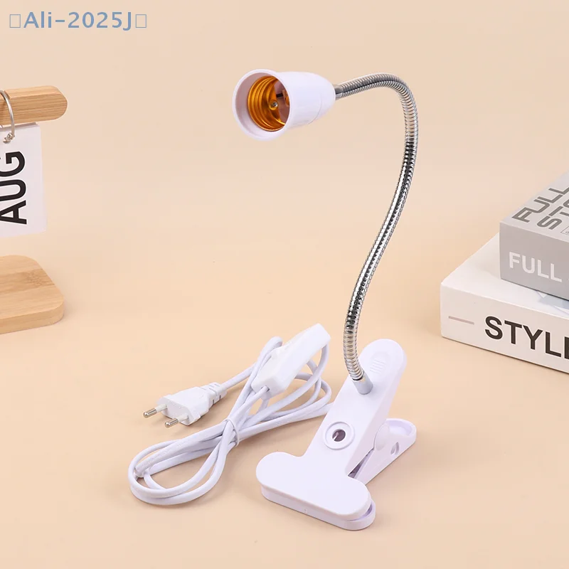 1.8M E27 Clamp Lamp Socket 360° Rotatable With EU Plug Switch Wire Hanging LED Holder Indoor Lighting Fixture Attachment
