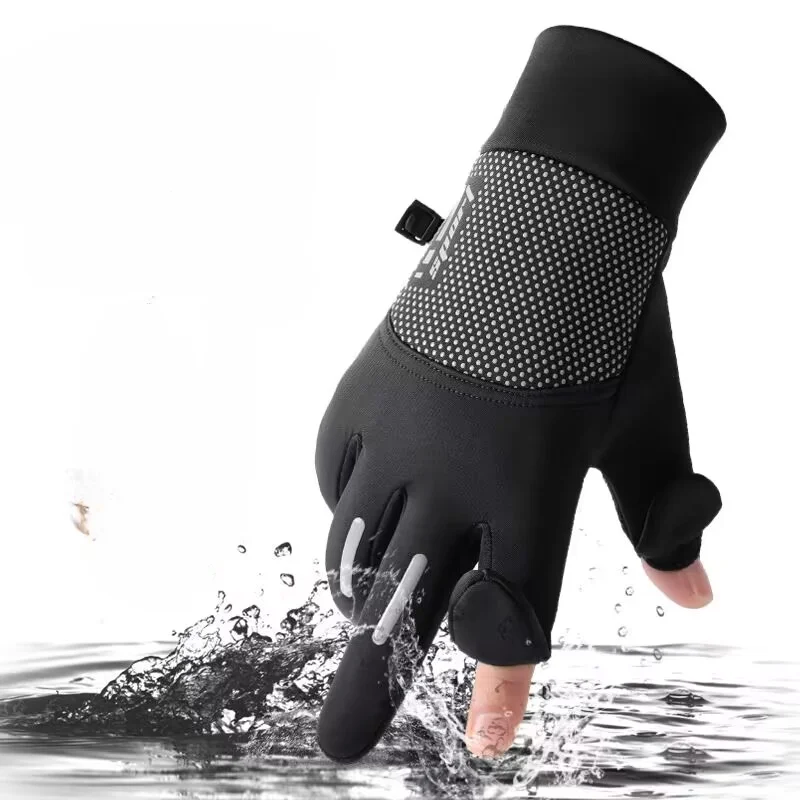 Men's waterproof and warm gloves, women's winter anti slip and cold resistant gloves