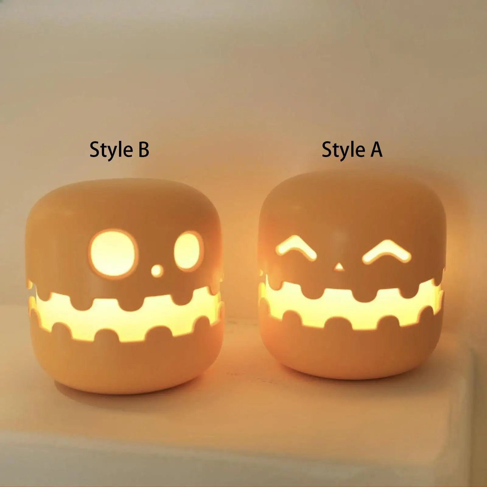 Zucca luce notturna Mini zucca LED lanterna simpatiche luci di Halloween ricaricabili