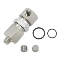 Adaptador de sensor de presión de aceite de rosca BSPT de aluminio de 1/8 ""V4 adecuado para Honda Acura serie K K20 K24