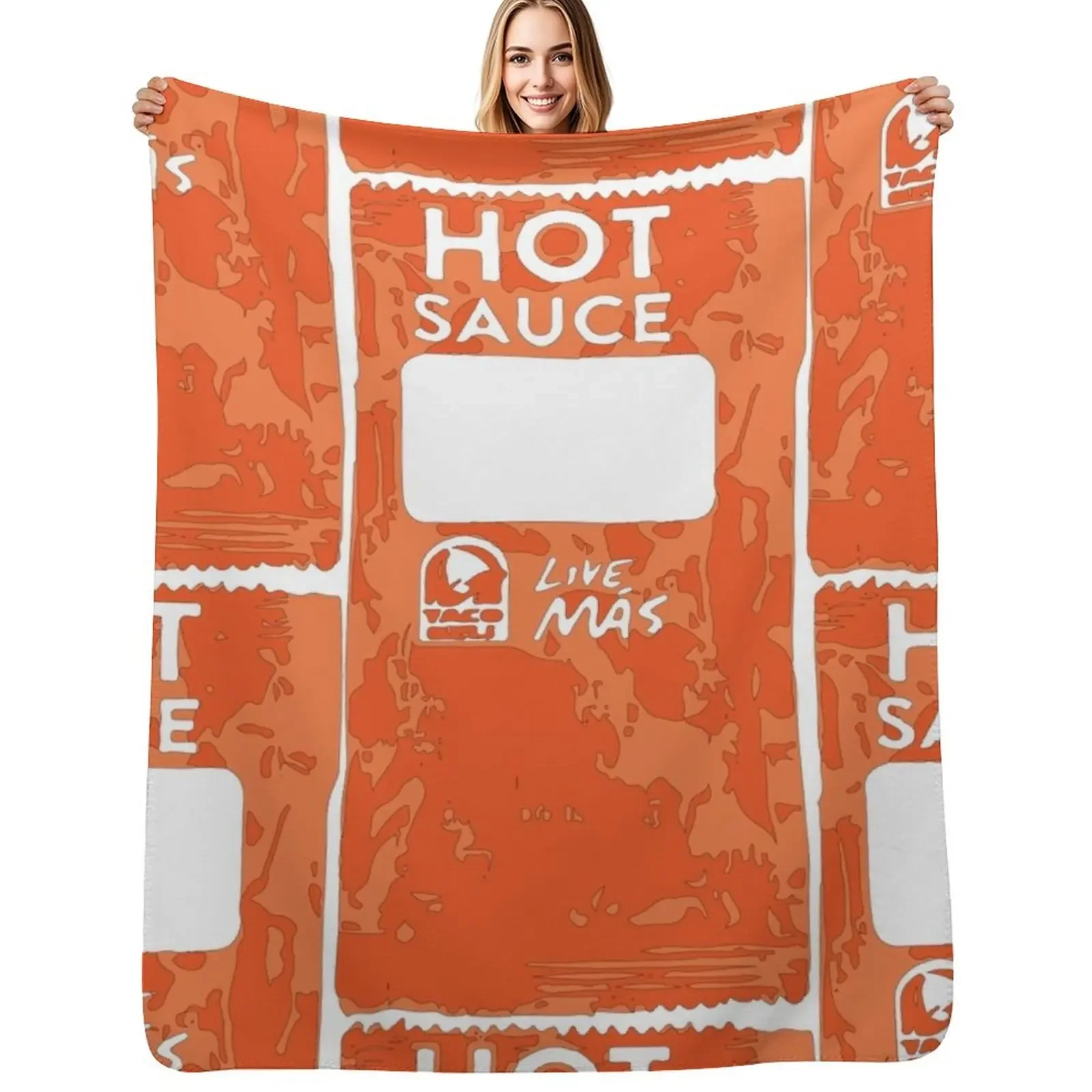 

Taco Bell Hot Sauce Packet Throw Blanket Furrys manga Soft Plush Plaid Summer Blanket