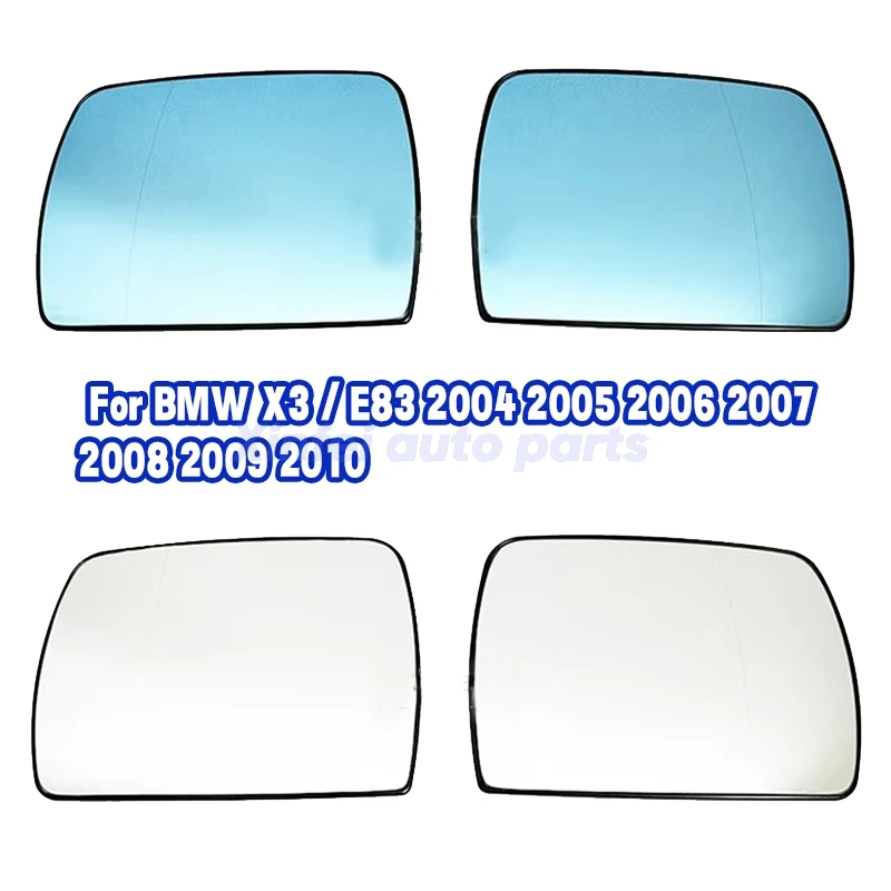 

Wide Angle Heated Blue Mirror Glass For BMW X3 / E83 2004 2005 2006 2007 2008 2009 2010