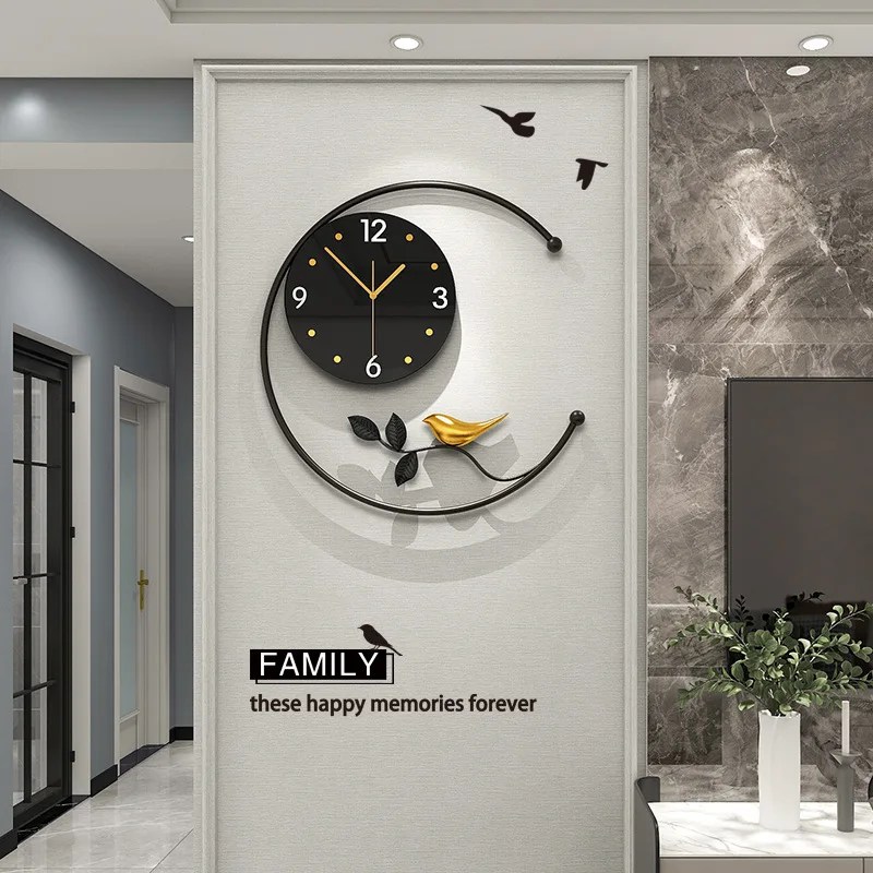 

Nordic fashion living room wall clock modern simple home creative personality wall decoration light luxury clocks Internet celeb