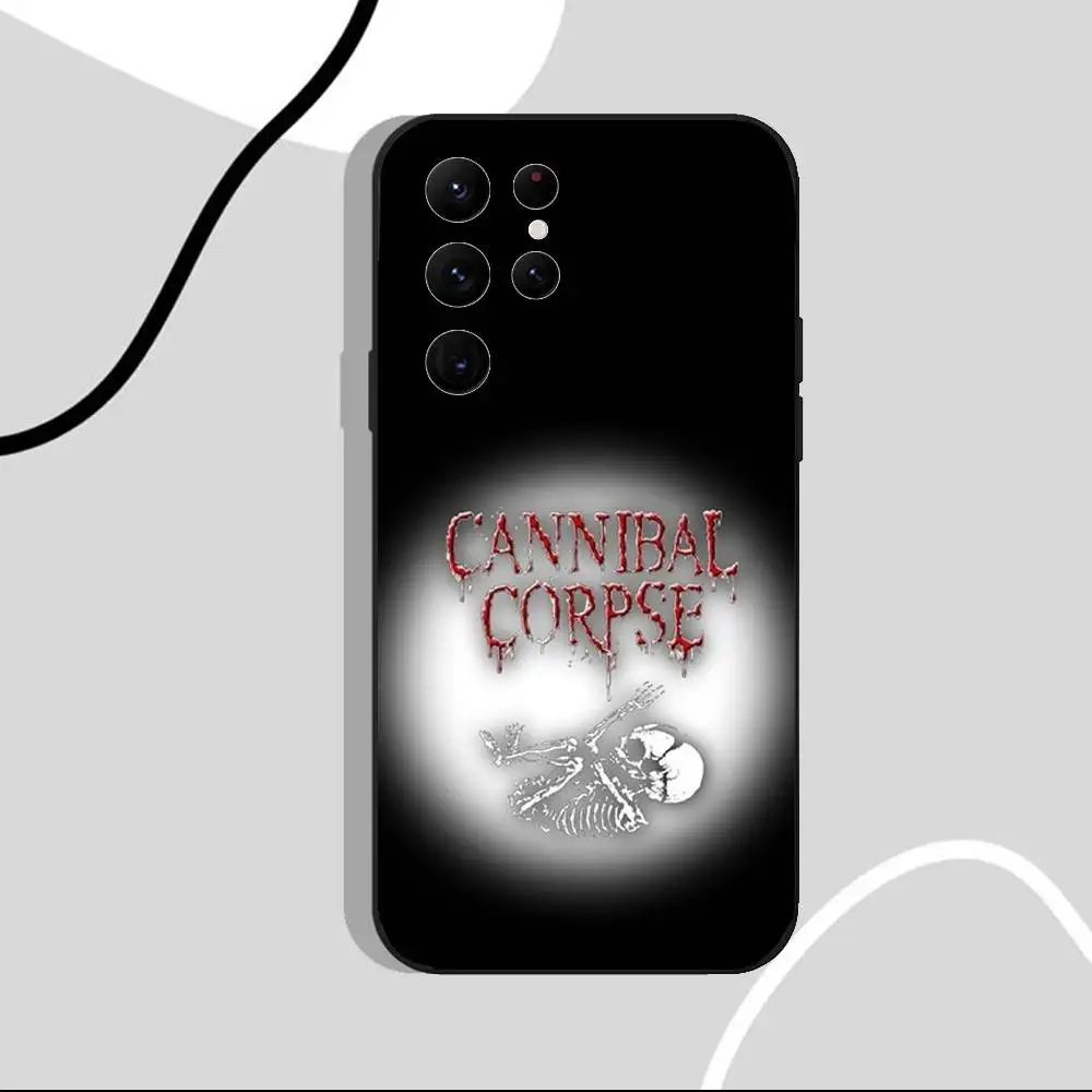 Banda c-canibals c-corpse capa de telefone para samsung s25, s24 ultra, s20, s30 plus, s22 plus, s23, ultra 5g silicone preto escudo
