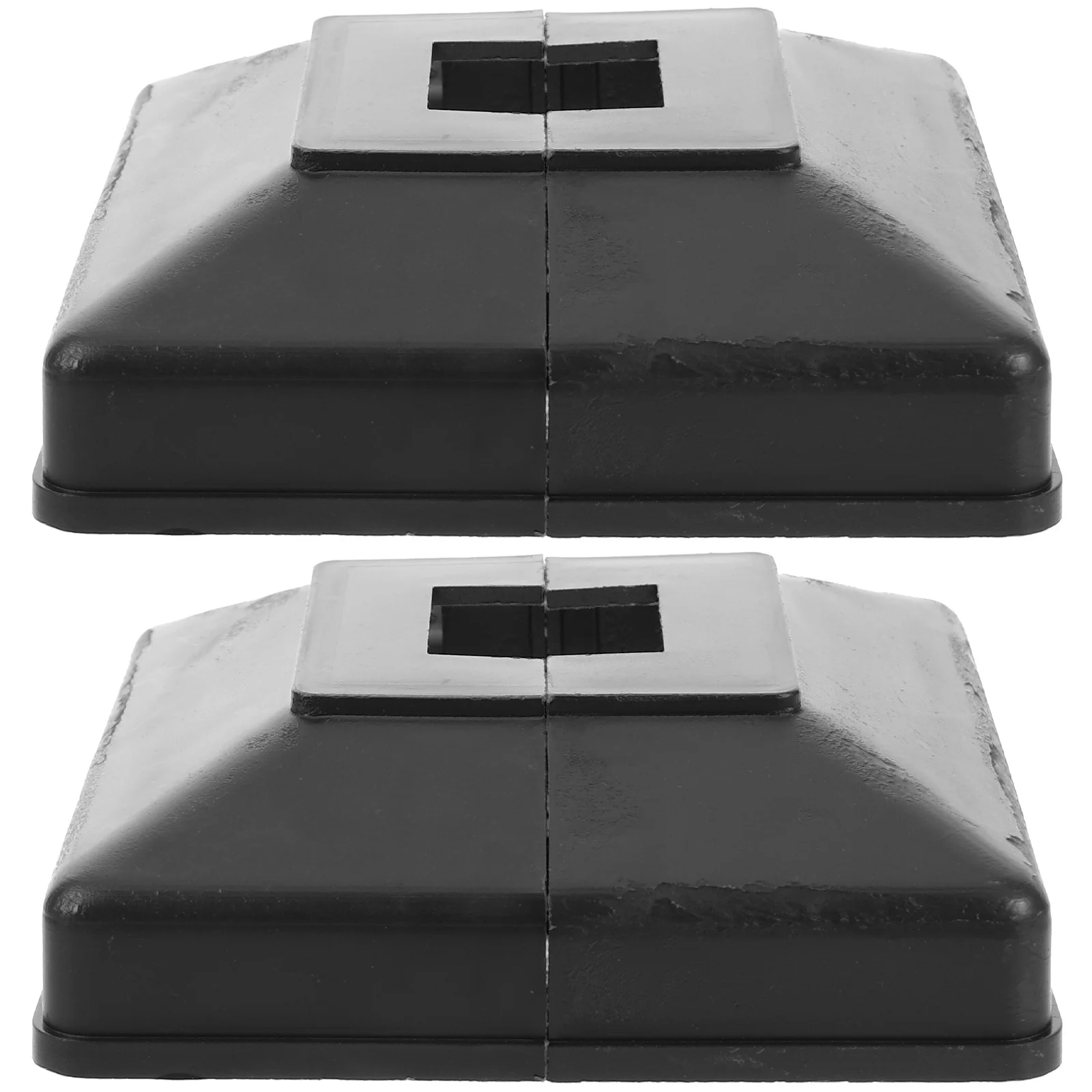 2 pcs Penutup Kaki Railing Plastik, Pelindung Tiang Lepas Pasang untuk Tiang Kayu, Tangga, Pagar, Patio, Balkon, Dek, Penutup Alas Terpisah