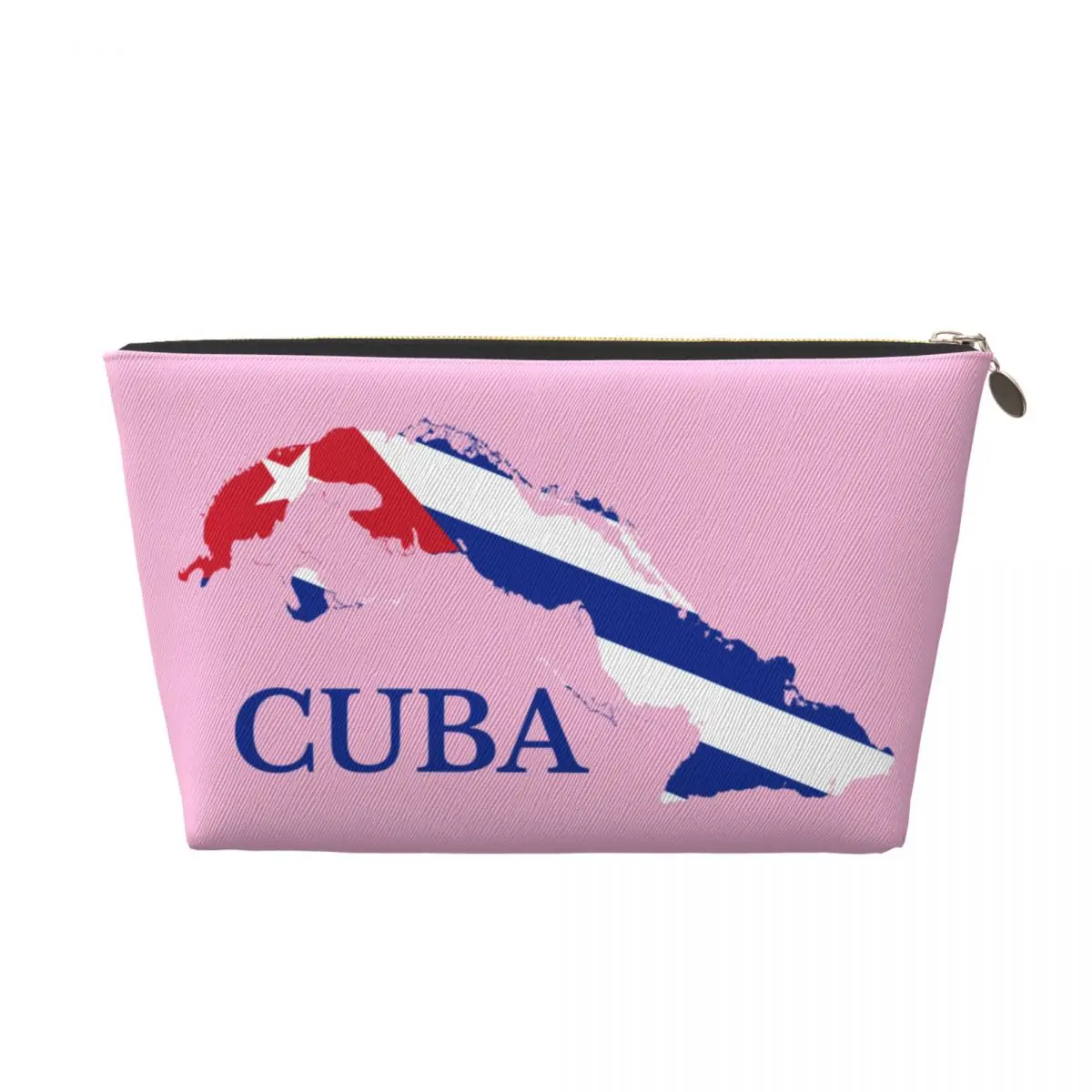 Custom Travel Cuban Cuba Map Flag Toiletry Bag Kawaii Cosmetic Makeup Organizer Women Beauty Storage Dopp Kit Box