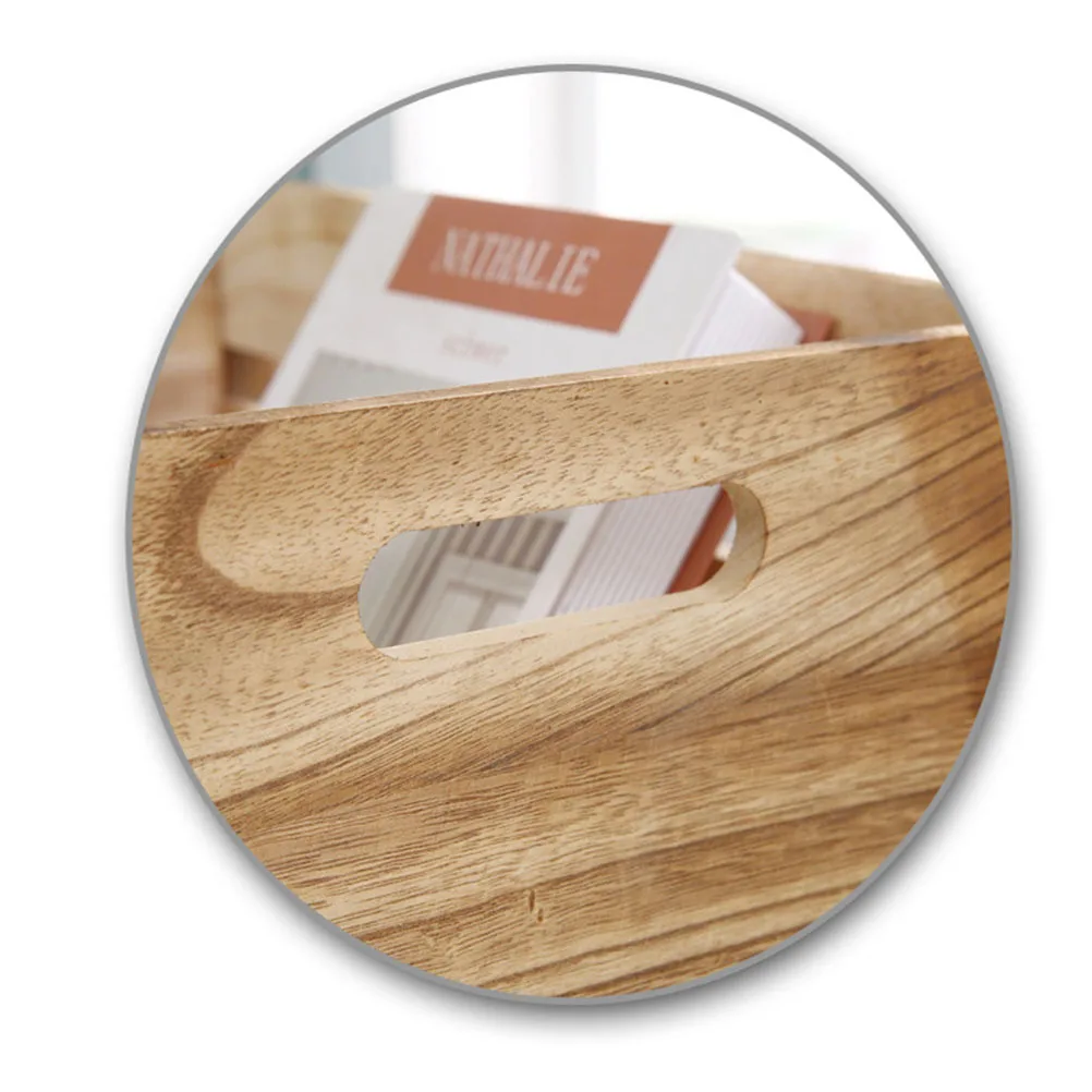 

Solid Wood Storage Basket Wood Color Simple Design Multi-Purpose Storage Container for Home Office Clothing Sundries