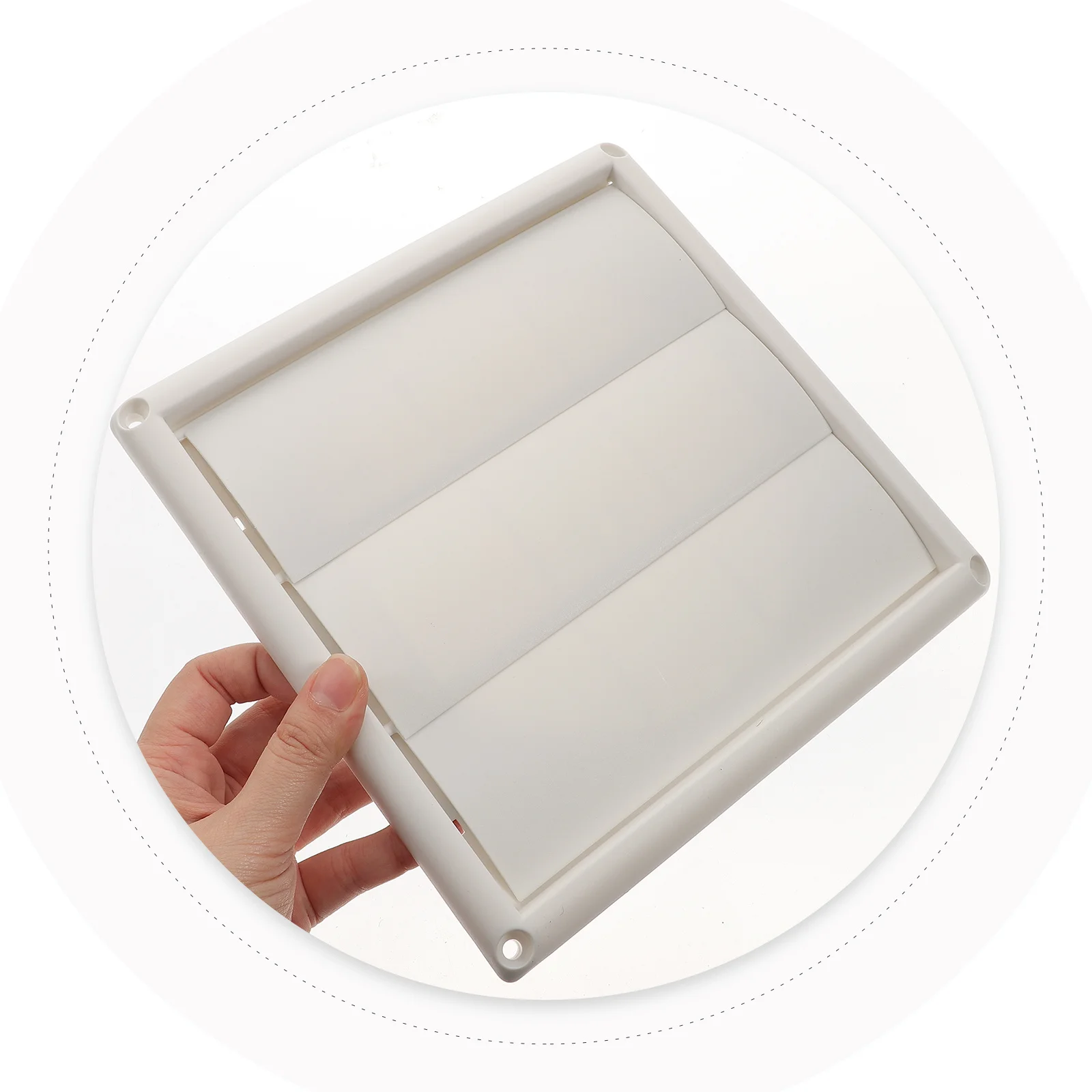 

Dryer Ventilation Cover 4 Inch White Back 6 Inch Pipe Dust Proof Rodent Proof Louvered Vent Cover Outdoor Exhaust Appliance