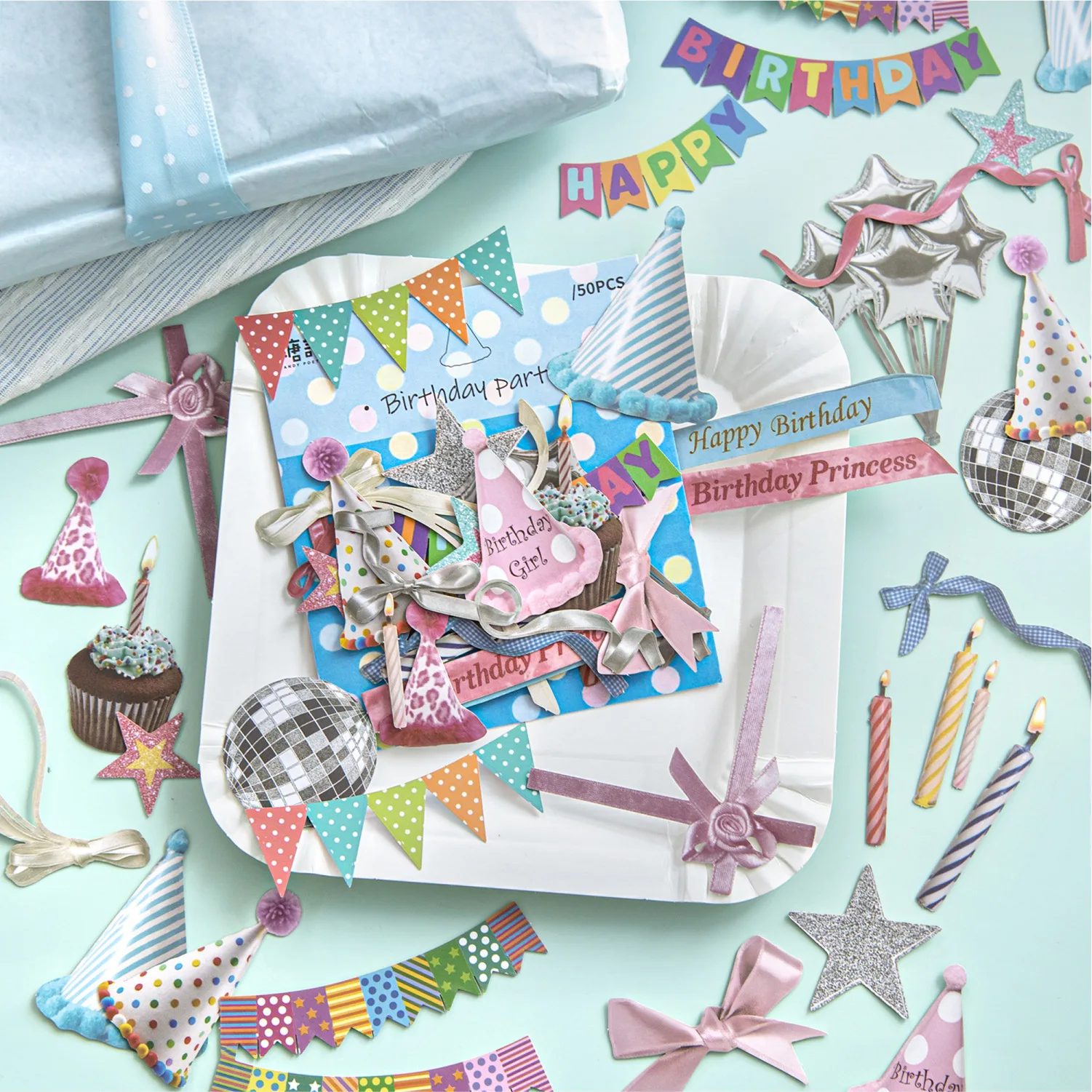 50pcs/1lot kawaii Stationery Sticker Cute grocery store Collection junk journal Decorative Scrapbooking DIY Craft Stickers