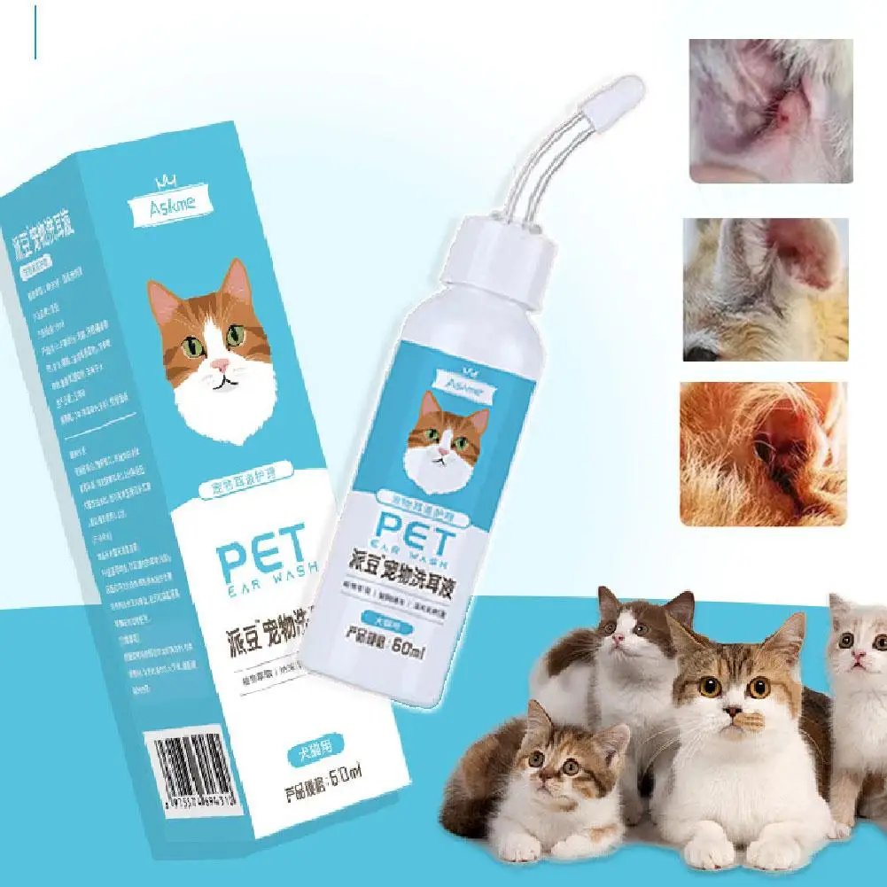 Dog Cat Ears Cleaning Drop Itching Eliminator Soothing Irritation Ear Anti-acne Cleaning Ear Pet Drop Anti-inflammatory Sol X3S5