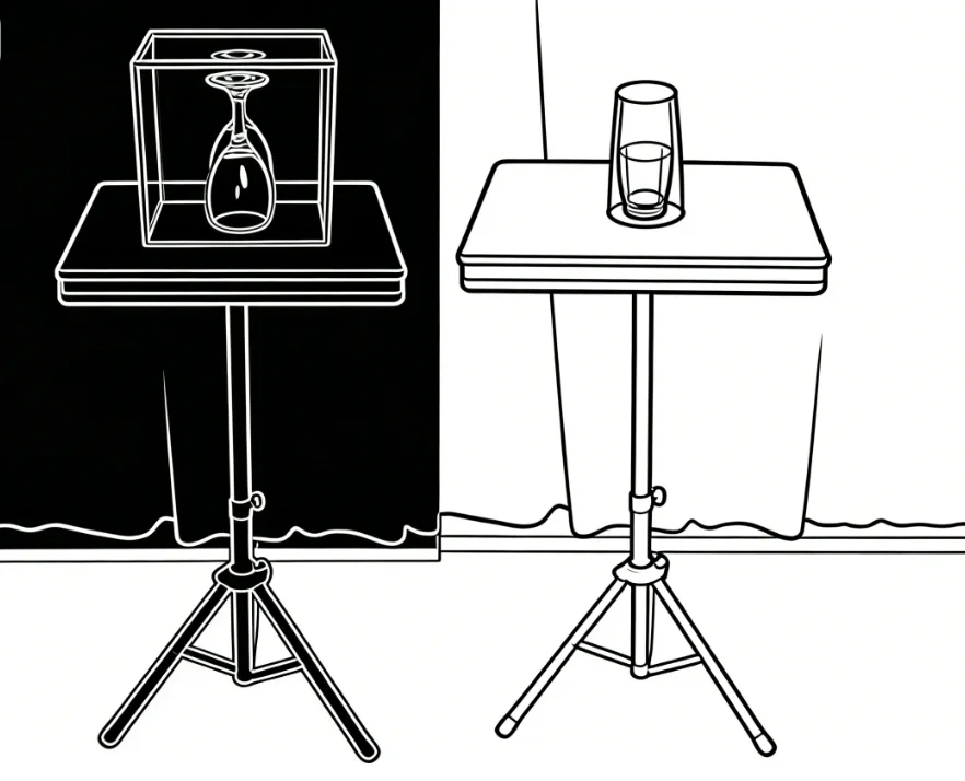 

Breaking Glass Magic Table – Aluminum Carry Case Stage Illusion Magia Props for Magicians