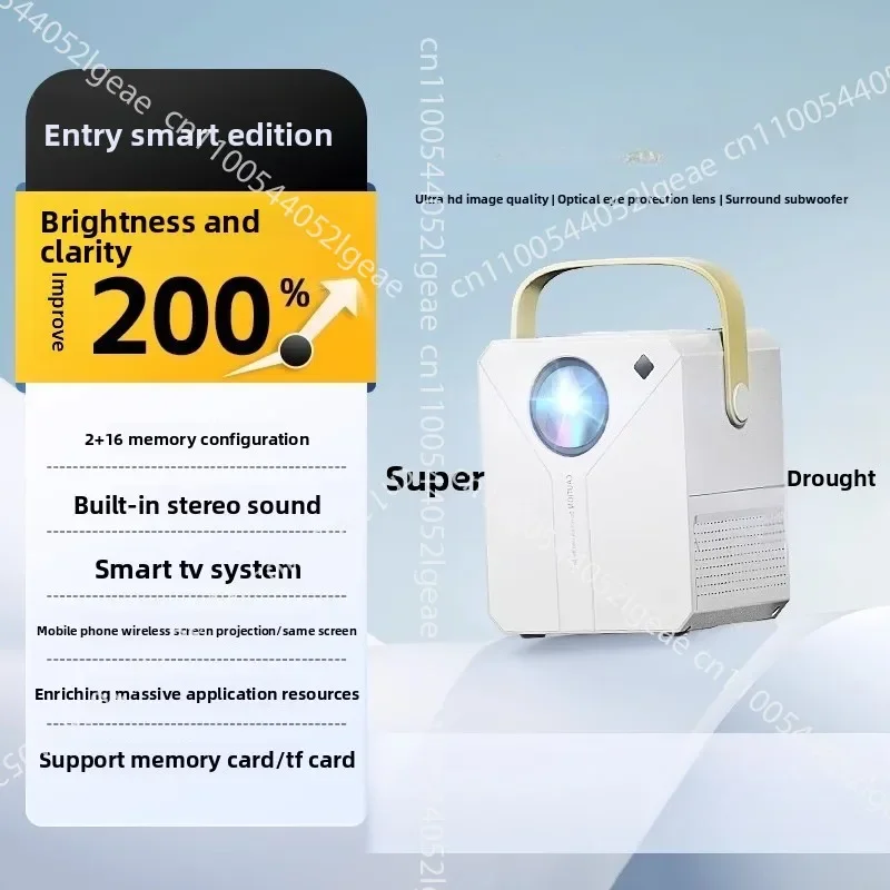 Projector home UHD wall projection bedroom smart home theater mobile phone screen projection office meeting