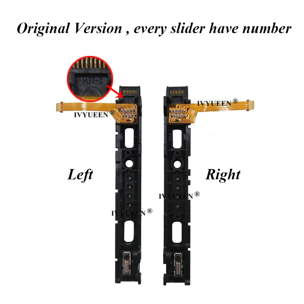 IVYUEEN เดิมสำหรับ Nintendo Switch JoyCon LR สไลด์ซ้ายขวาเลื่อนรถไฟ Sensor Flex Cable Replacement Repair Parts
