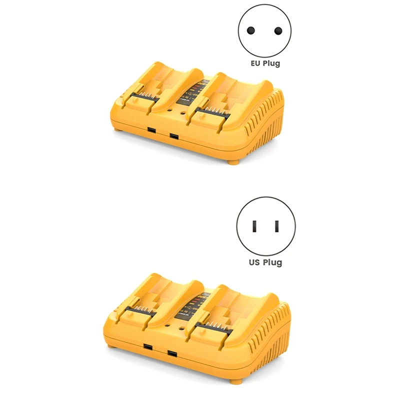 

Замена DCB102 для зарядной станции Dewalt, зарядное устройство с двумя USB-портами для аккумуляторов Dewalt 12 В/20 в