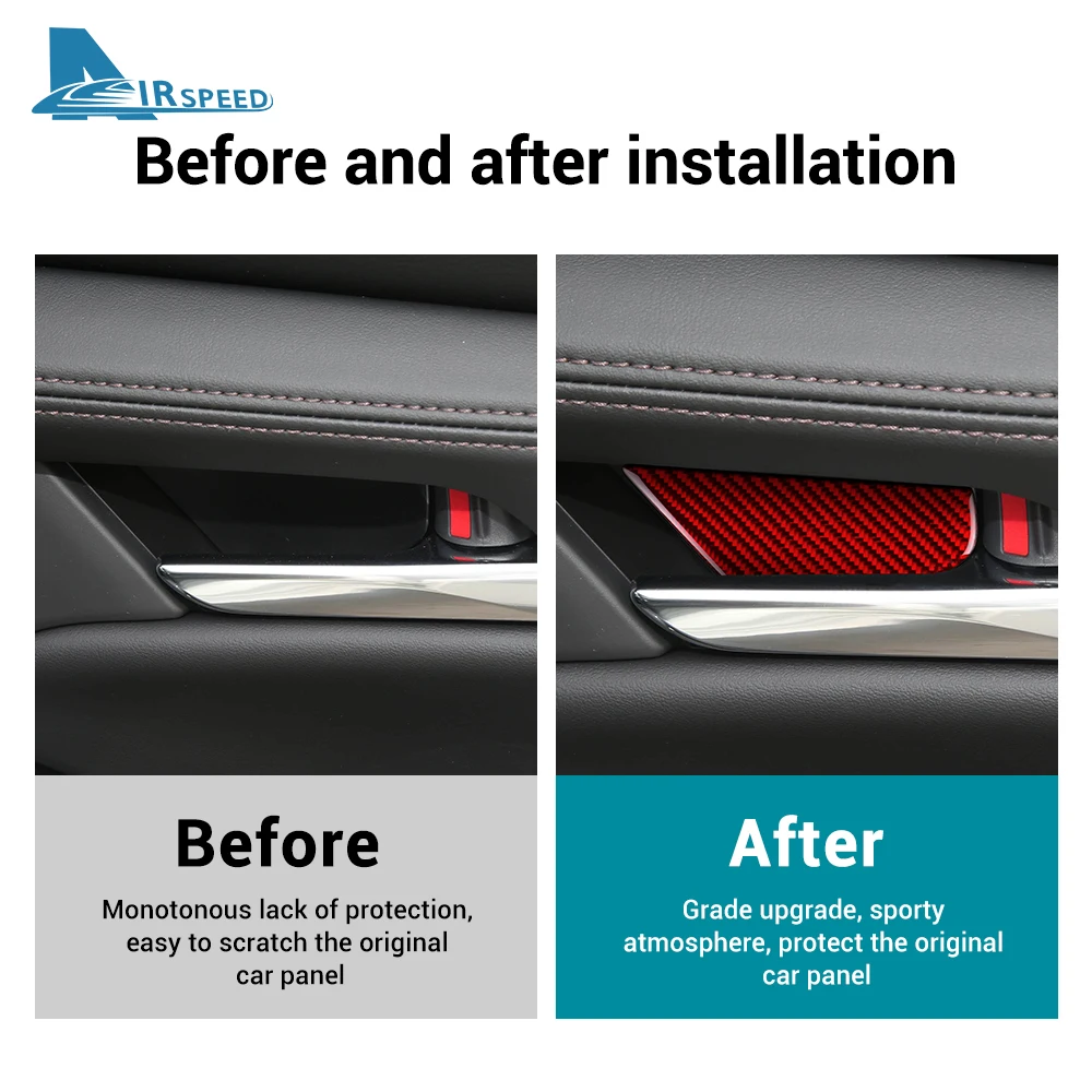 حقيقي لينة ألياف الكربون ملصق لمازدا 3 2019-2025/CX-30 2020-2025 LHD RHD باب السيارة الداخلي السلطانية لوحة الداخلية اكسسوارات الكسوة