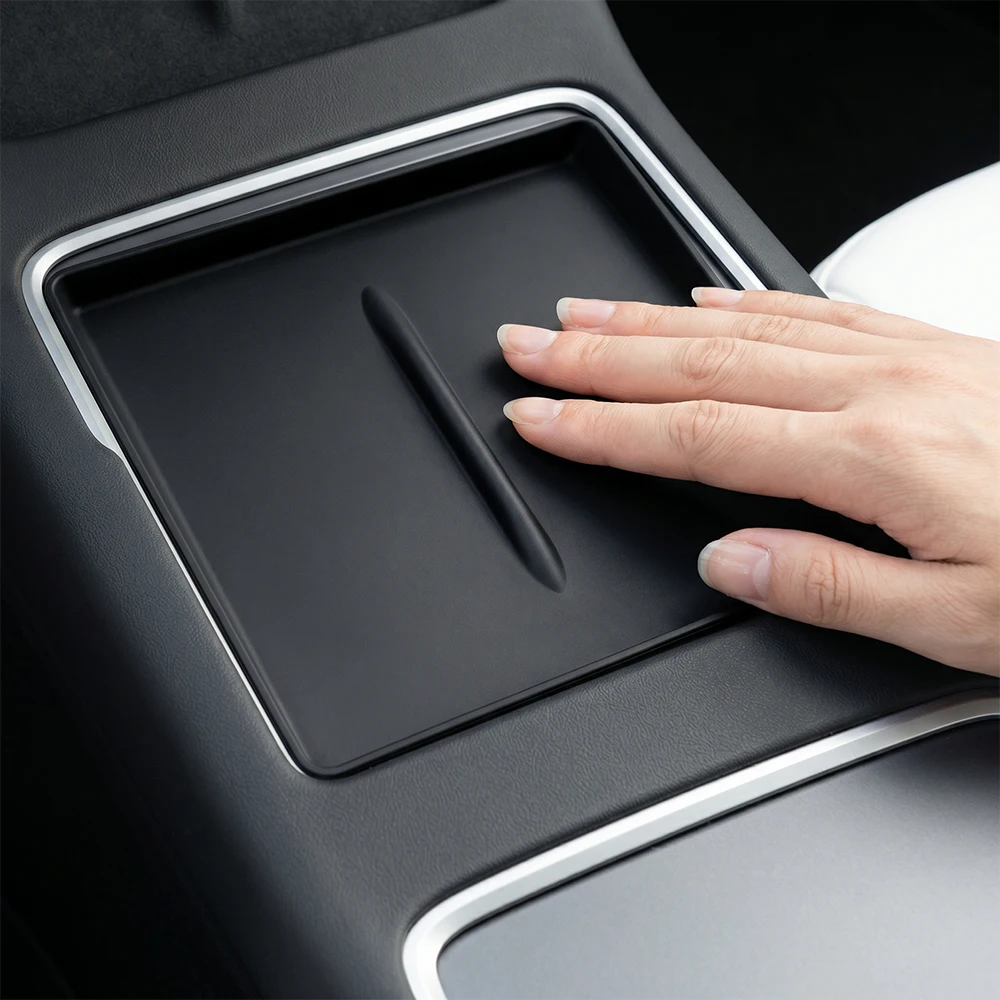 For Tesla Model 3 Highland Model Y Juniper Launch Charging Silicone Pad Central Control Charger Protector Cover Non-Slip Mat