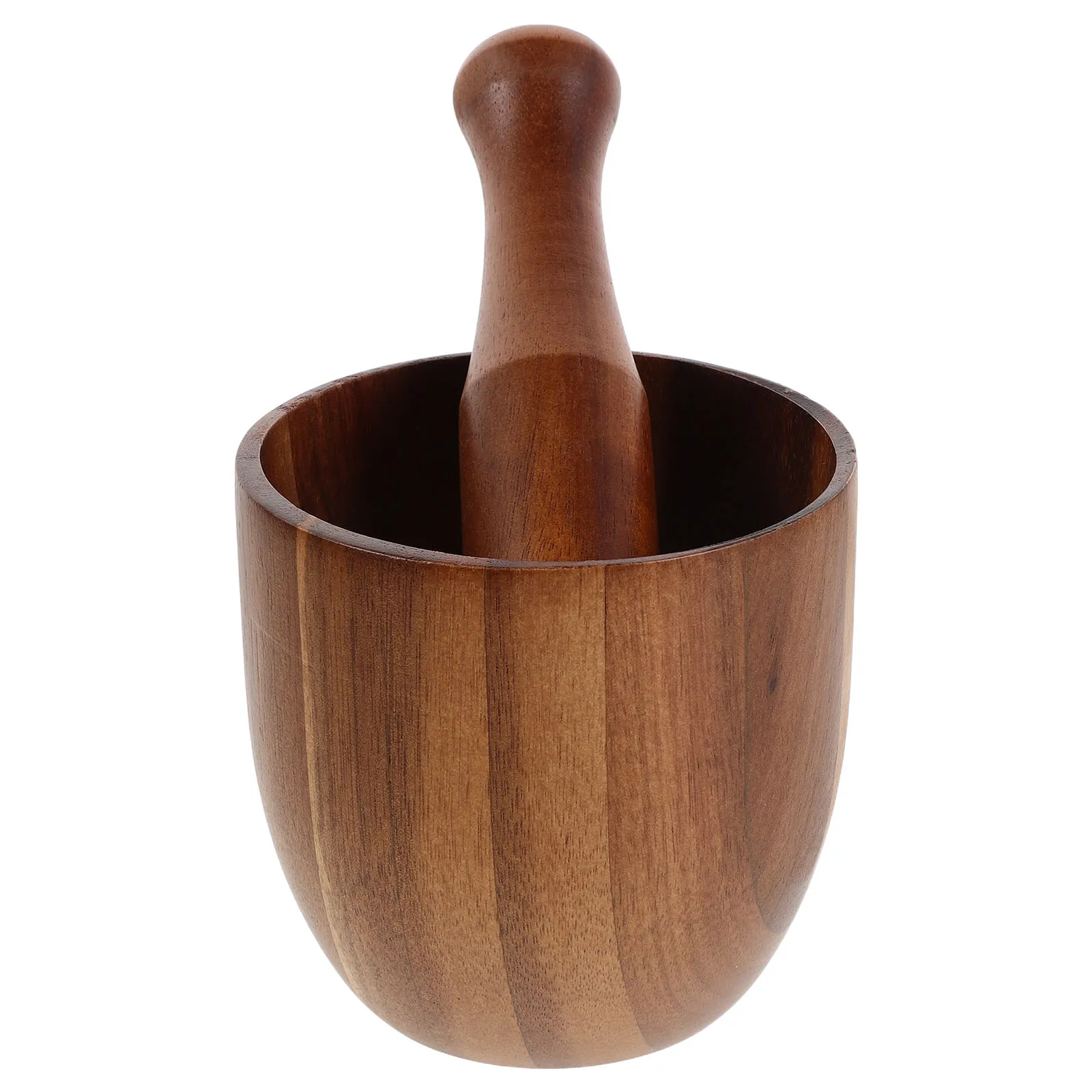 

1 set 1 Set Wooden Mortar Pestle Acacia Wood Grinding Bowl Manual Garlic Crusher Spice Grinder Kitchen Essentials Tool