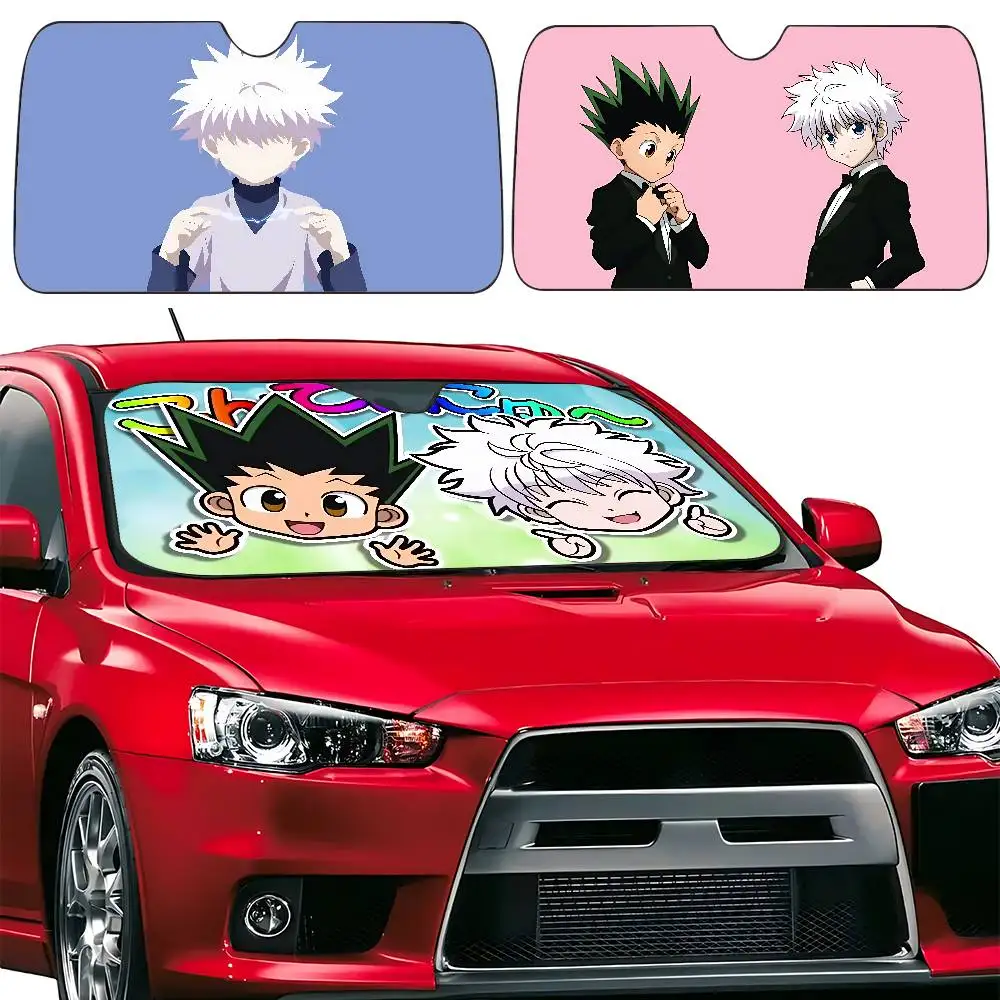 A-hunter X Hunter-w Car Sunshade Curtains Windscreen Front Window Visor 70x130cm Sun Visor Solar Protect Plaid Gift Novelty Car