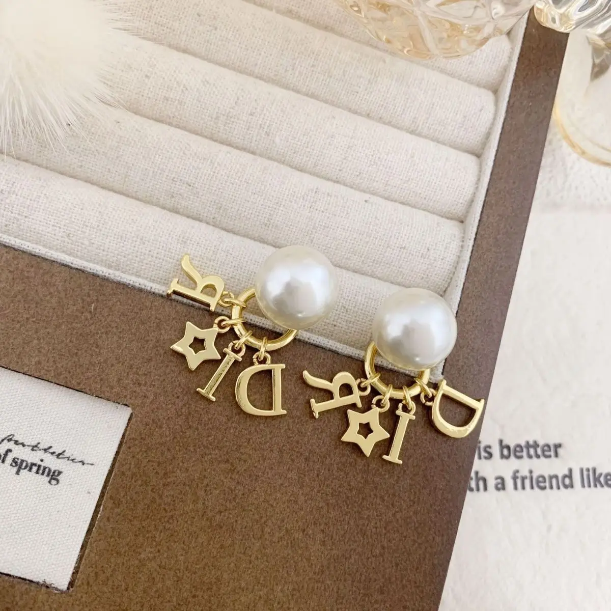 جديد عصري رسالة الوجهين اللؤلؤ أقراط اللؤلؤ للنساء الفاخرة أنيقة الربيع الصيف موضة أقراط Aretes De Mujer #4