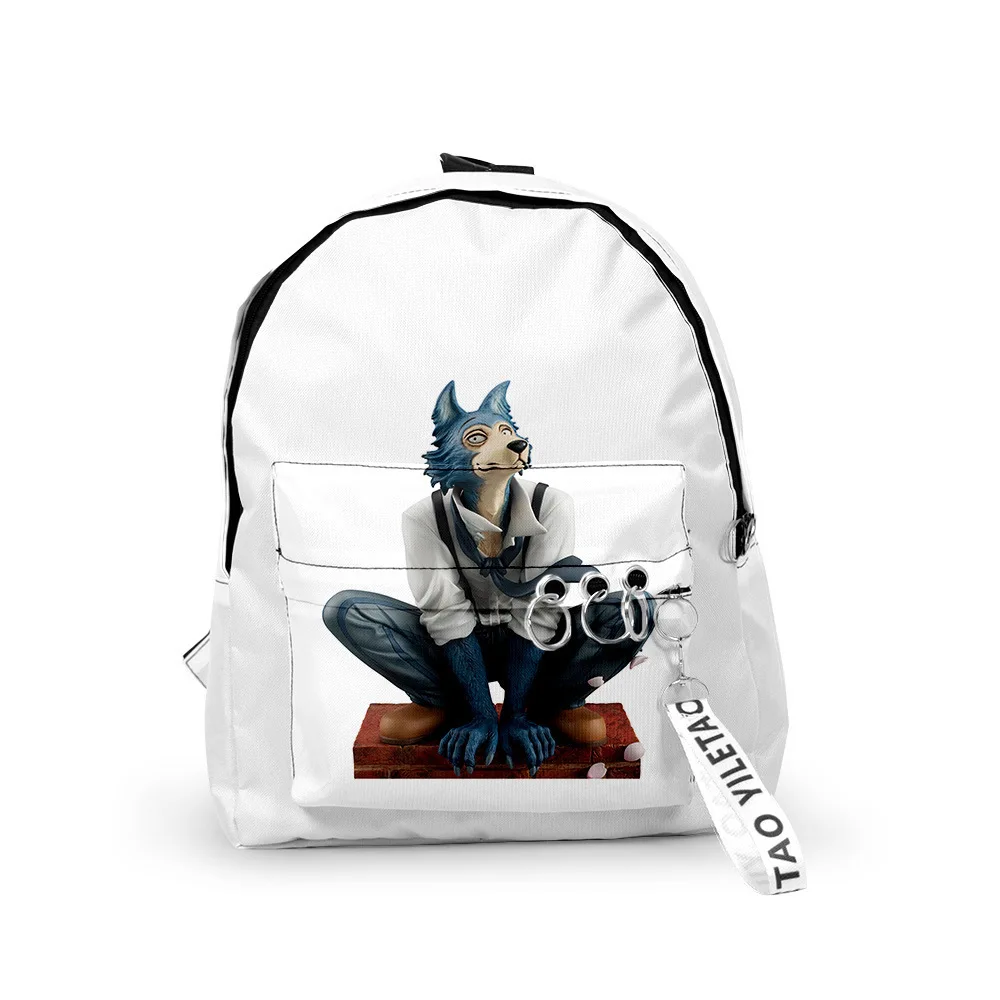 

Trendy Youthful Animal Rhapsody School Bag Notebook Backpacks Boys/Girls 3D Print Oxford Waterproof Key Chain Small Travel Bags