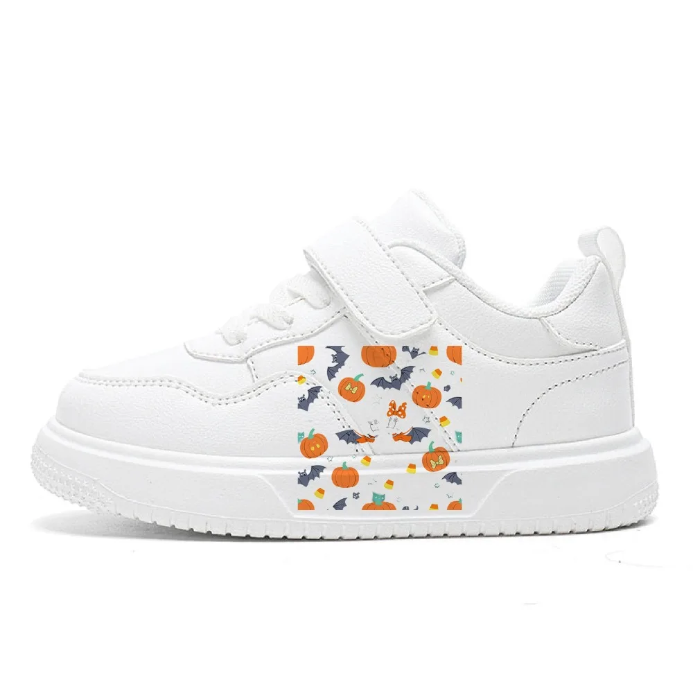 

Легкие детские прогулочные туфли на плоской подошве с мультяшным узором на Хэллоуин и мягкой подошве с неглубоким отверстием, новые детские прогулочные туфли на шнуровке