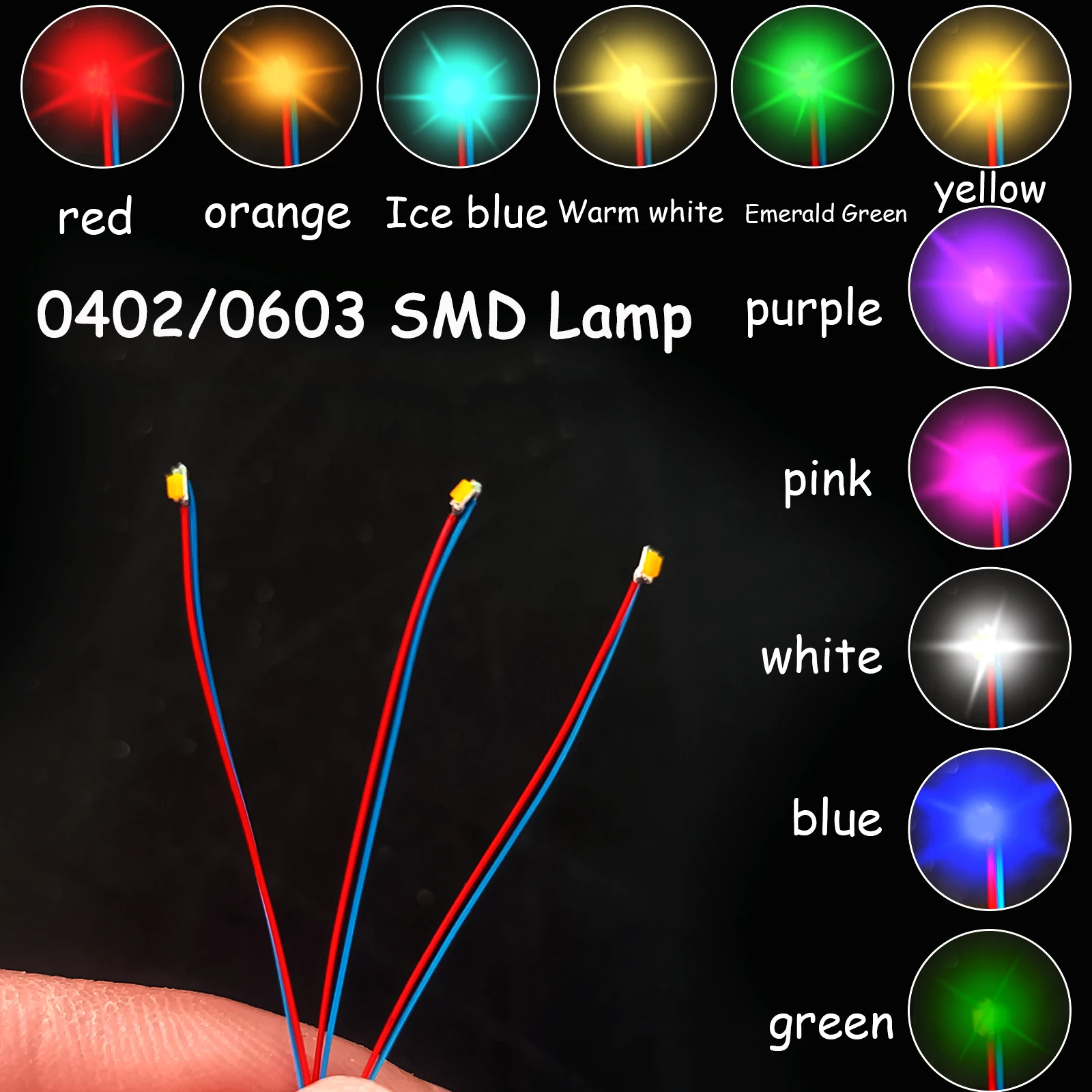 

Светодиоды SMD 0402 0603 3В 30см 10шт