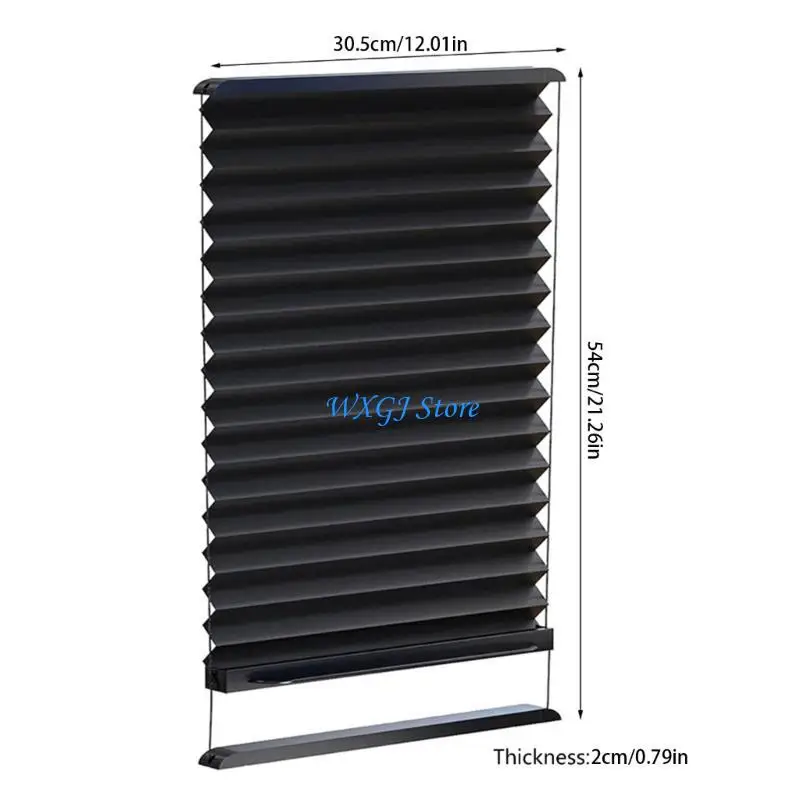 37JE Privacy & Sun Blocking  Door Shade Cellular  Door Window Blind Travel Trailer Pleated Door Shade Simple Install