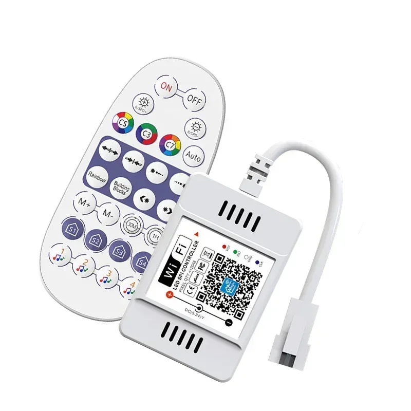 C5-24V WS2811 WS2812B LED Strip Light Controller Bluetooth Music for SK6812 WS2812 Pixel LED Strip Light APP Remote Controller