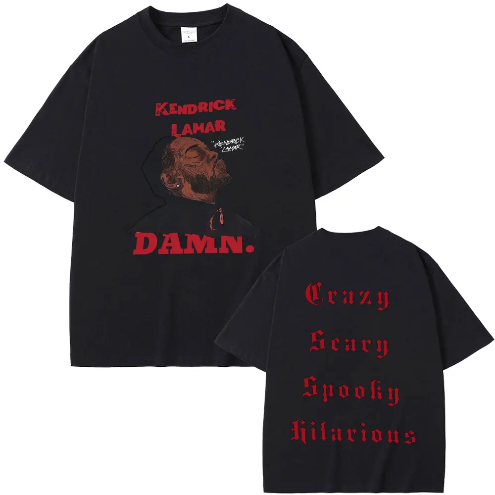 

Limited Rapper Kendrick Lamar DAMN T-shirt Sumemr Men Women Hip Hop Fashion Street T Shirts Male Retro Oversized Short Sleeve