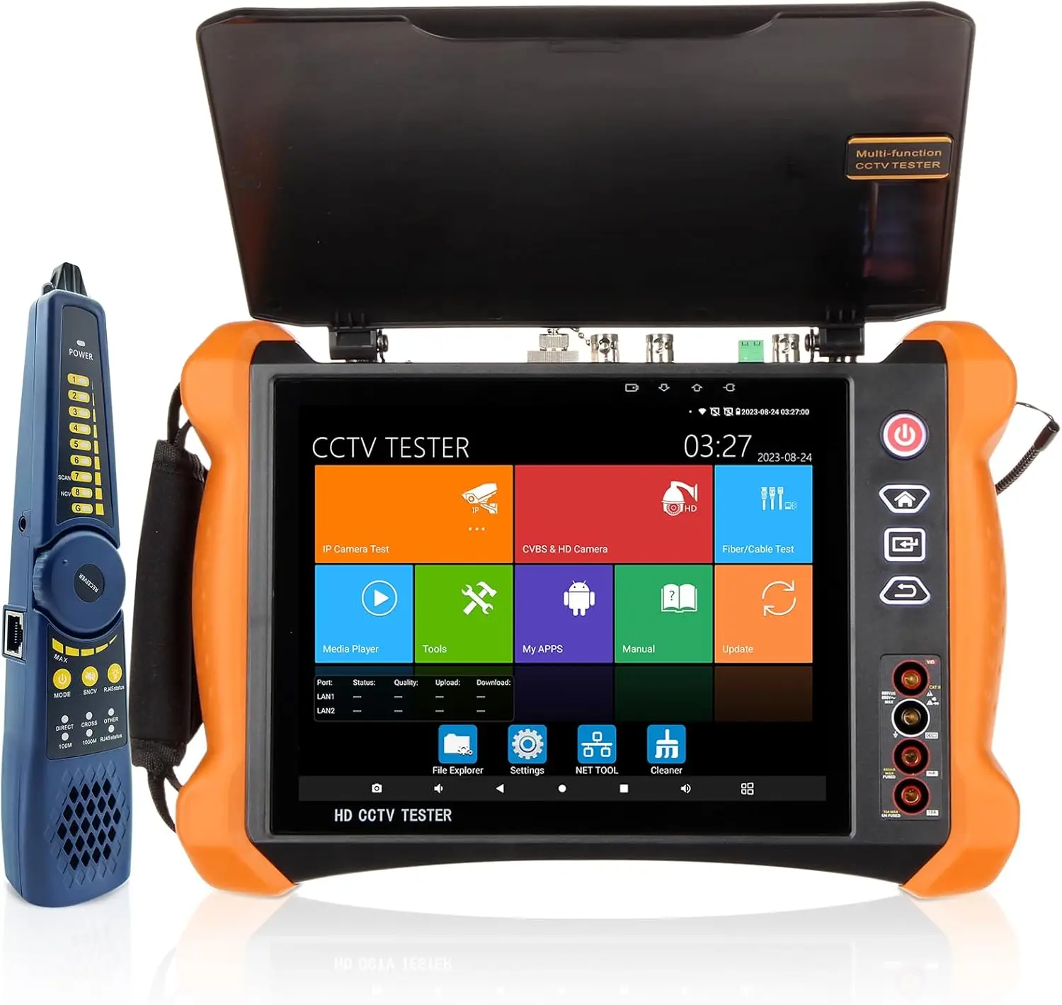 

CCTV Tester 8K 32MP 12MP IPC Test POE++ Max 90W Power Output POE 4K 8MP TVI/CVI/AHD/SDI DMM OPM Cable Tester TDR Network Tools
