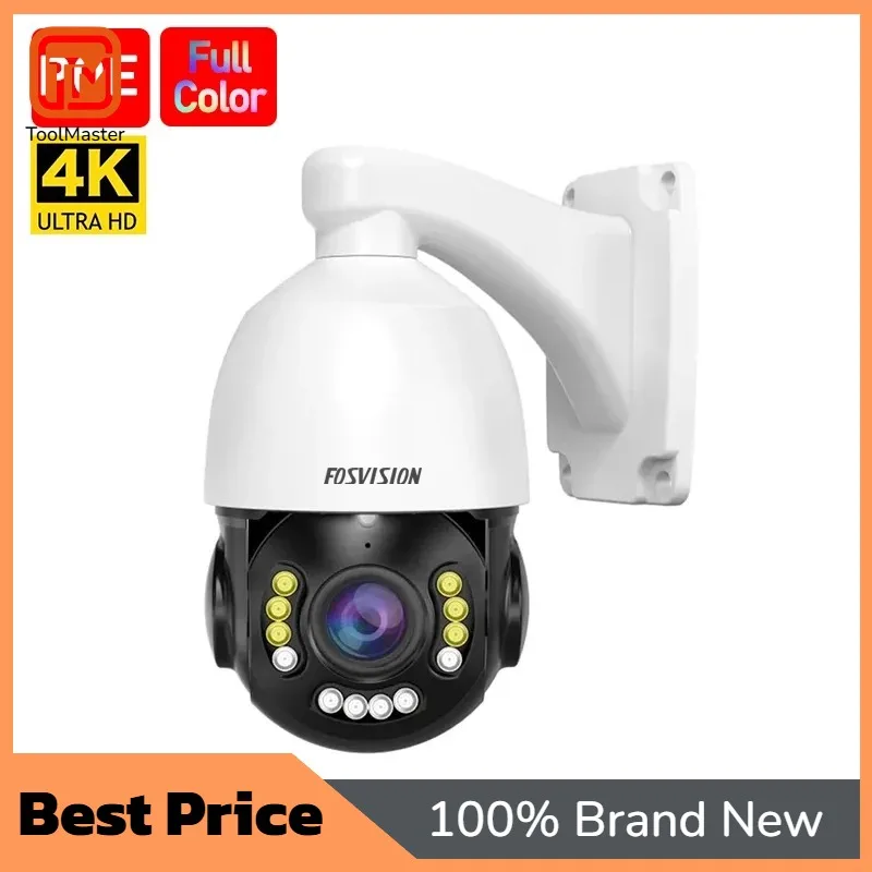 【Hot Sale】Fosvision High Speed 8MP PTZ POE Camera 30X Optical Zoom Pan Tilt IP Cam HD 200FT Long Range Night Vision