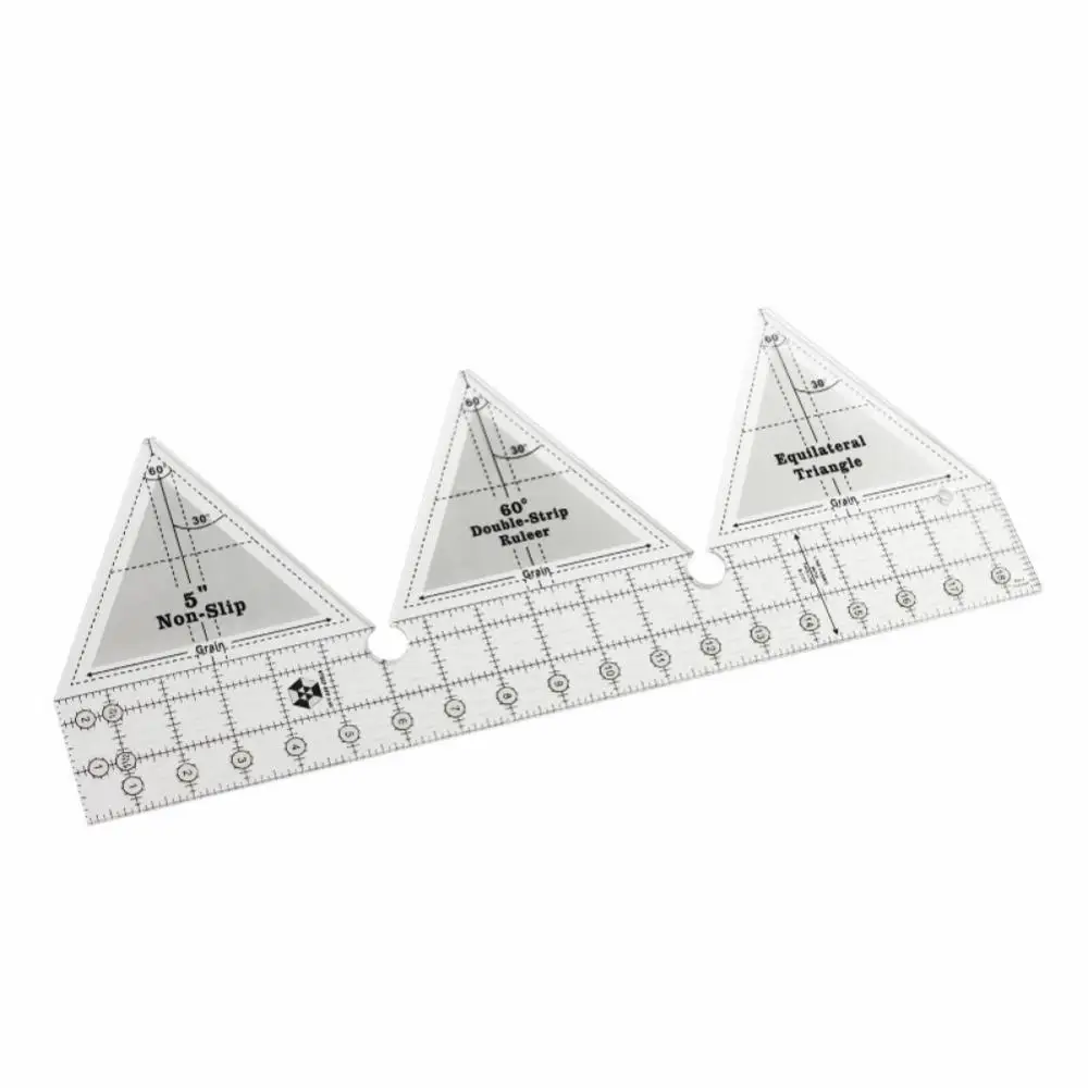 60 Degree Measuring Range 1-18 inch Double Strip Creative Ruler Grids / Quilt Rulers for Sewing