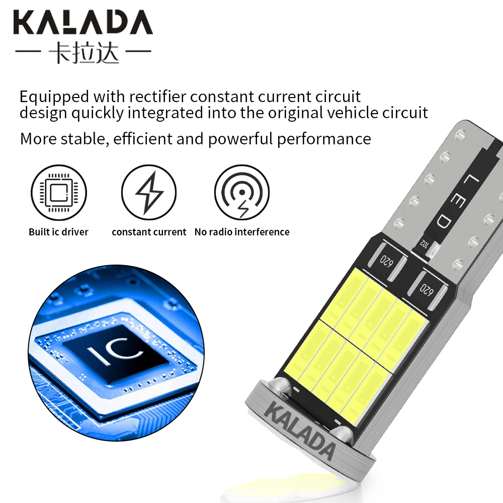 Bombillas led Canbus W5W T10 4014 SMD para luces de posición de estacionamiento de coche, luz de señal de matrícula de lectura de cúpula de mapa