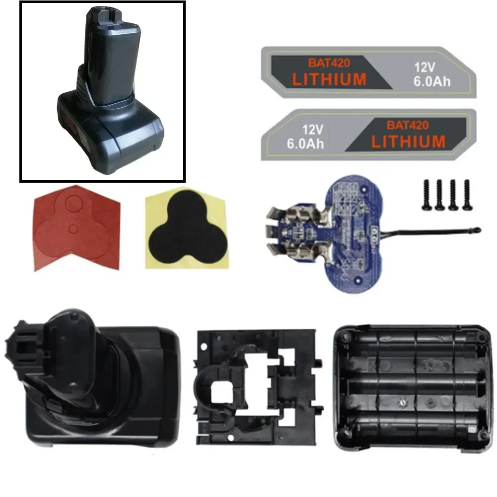 BAT411 BAT420 Custodia in plastica per batteria agli ioni di litio Riparazione e montaggio PCB Scheda di protezione di ricarica Accessori per elettroutensili