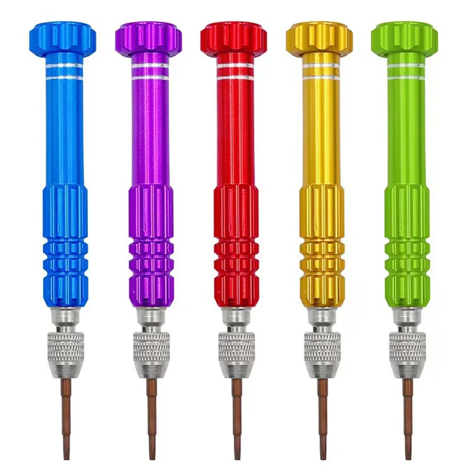 

5 in 1 Screwdriver CRV Bit Screw Driver With 0.8 Pentalobe 1.5 Phillips Slotted T5 T6 Repair Tool Kit for iPhone Huawei 100PCS